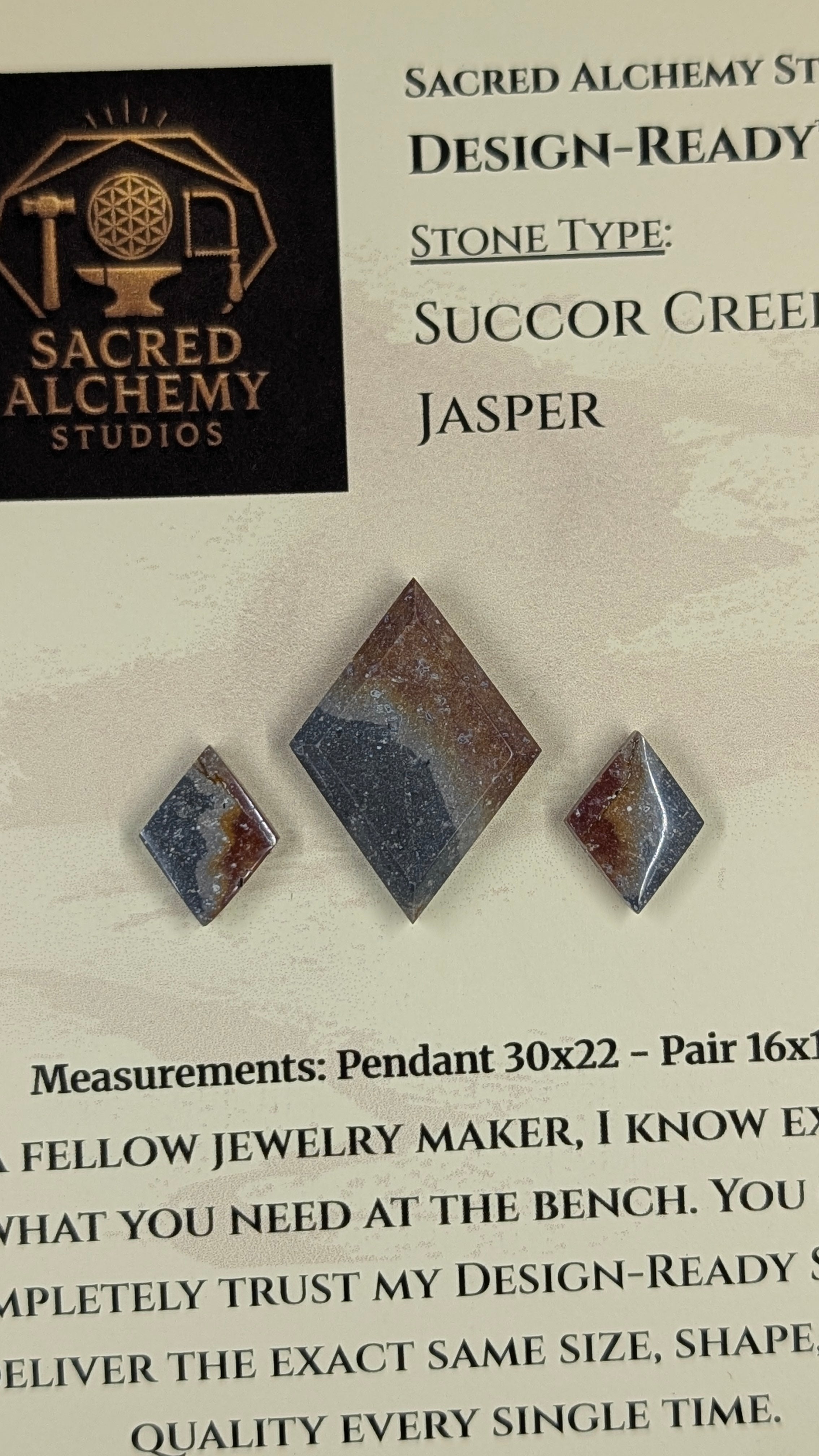 Rhombus Shape - Succor Creek Jasper - Design-Ready™ Set