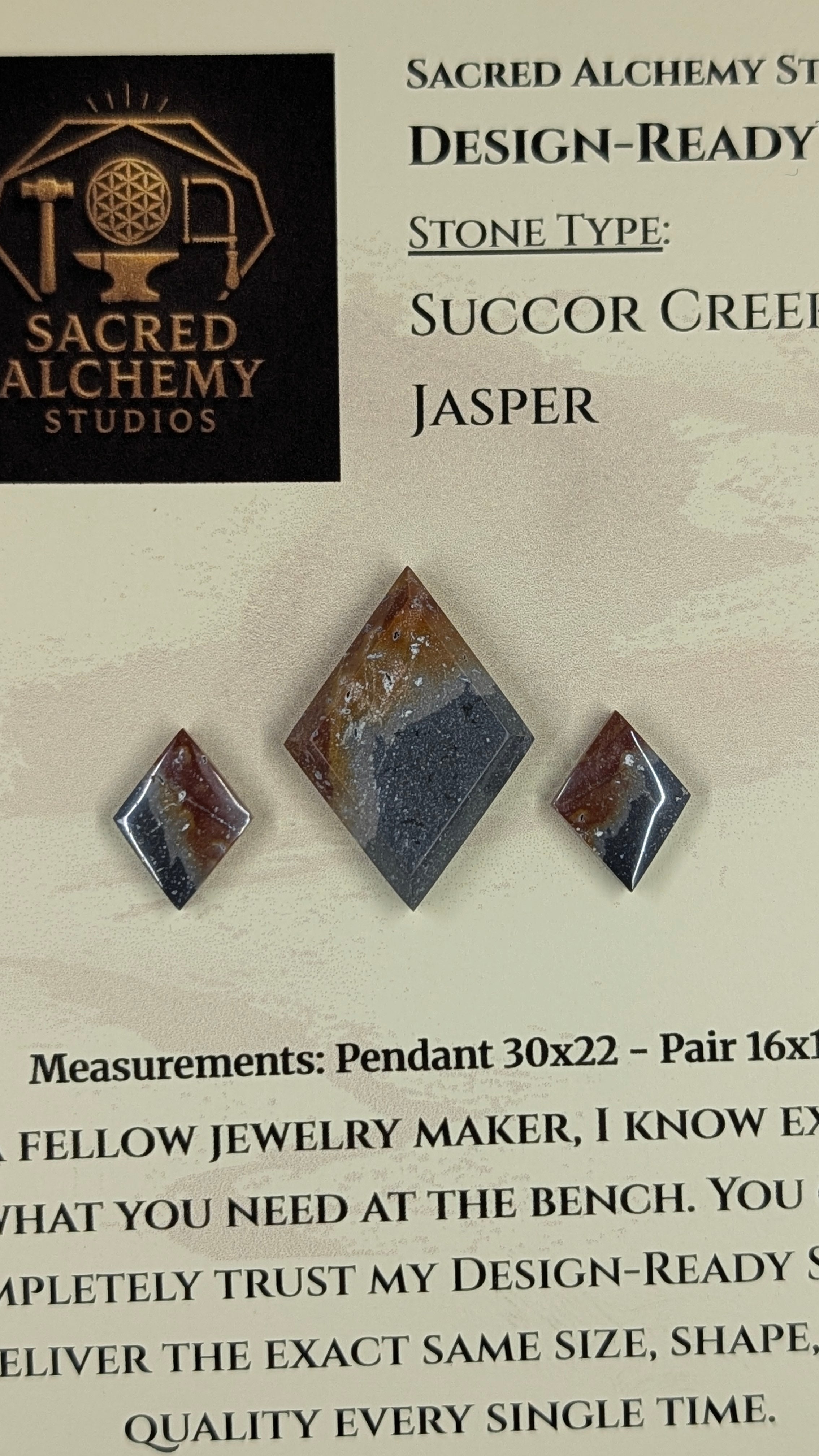 Rhombus Shape - Succor Creek Jasper - Design-Ready™ Set