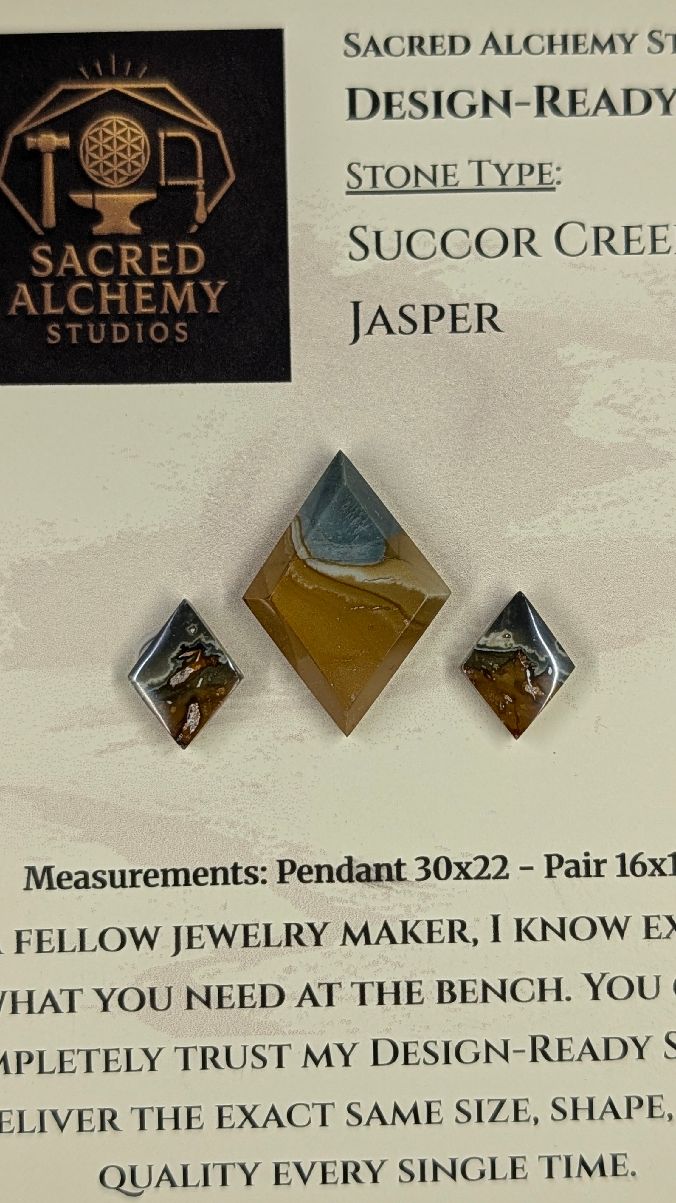 Rhombus Shape - Succor Creek Jasper - Design-Ready™ Set