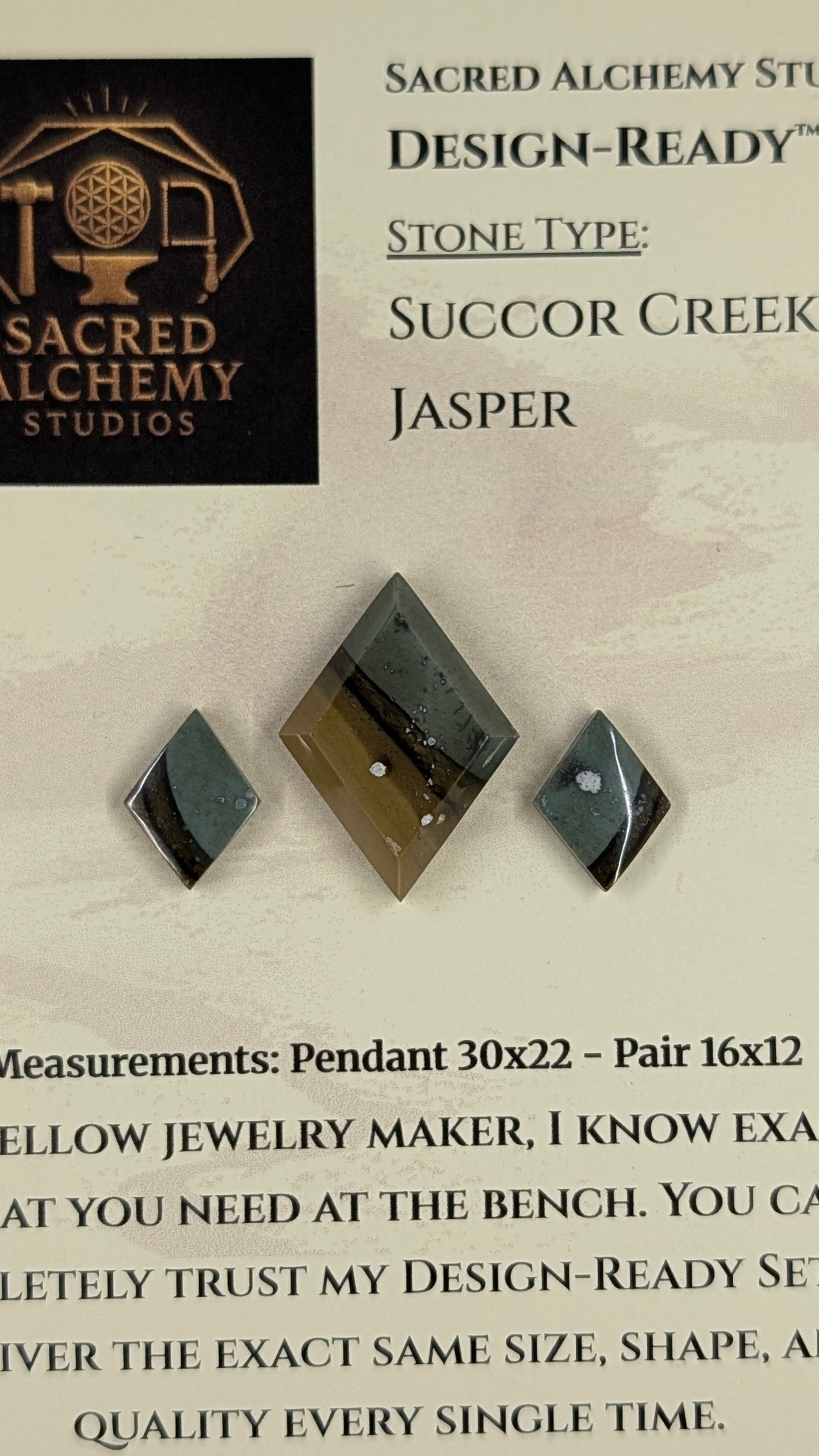 Rhombus Shape - Succor Creek Jasper - Design-Ready™ Set
