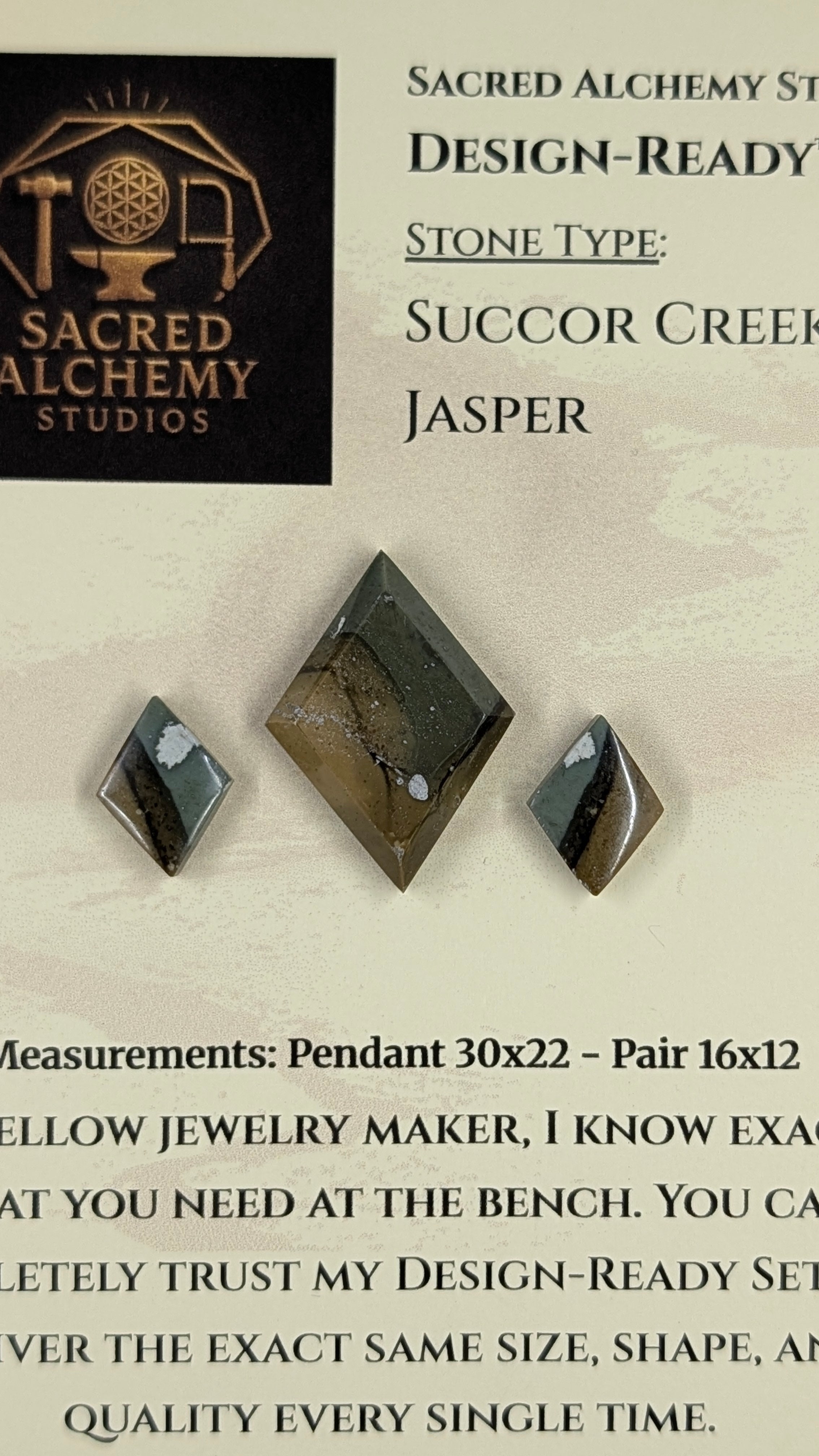 Rhombus Shape - Succor Creek Jasper - Design-Ready™ Set
