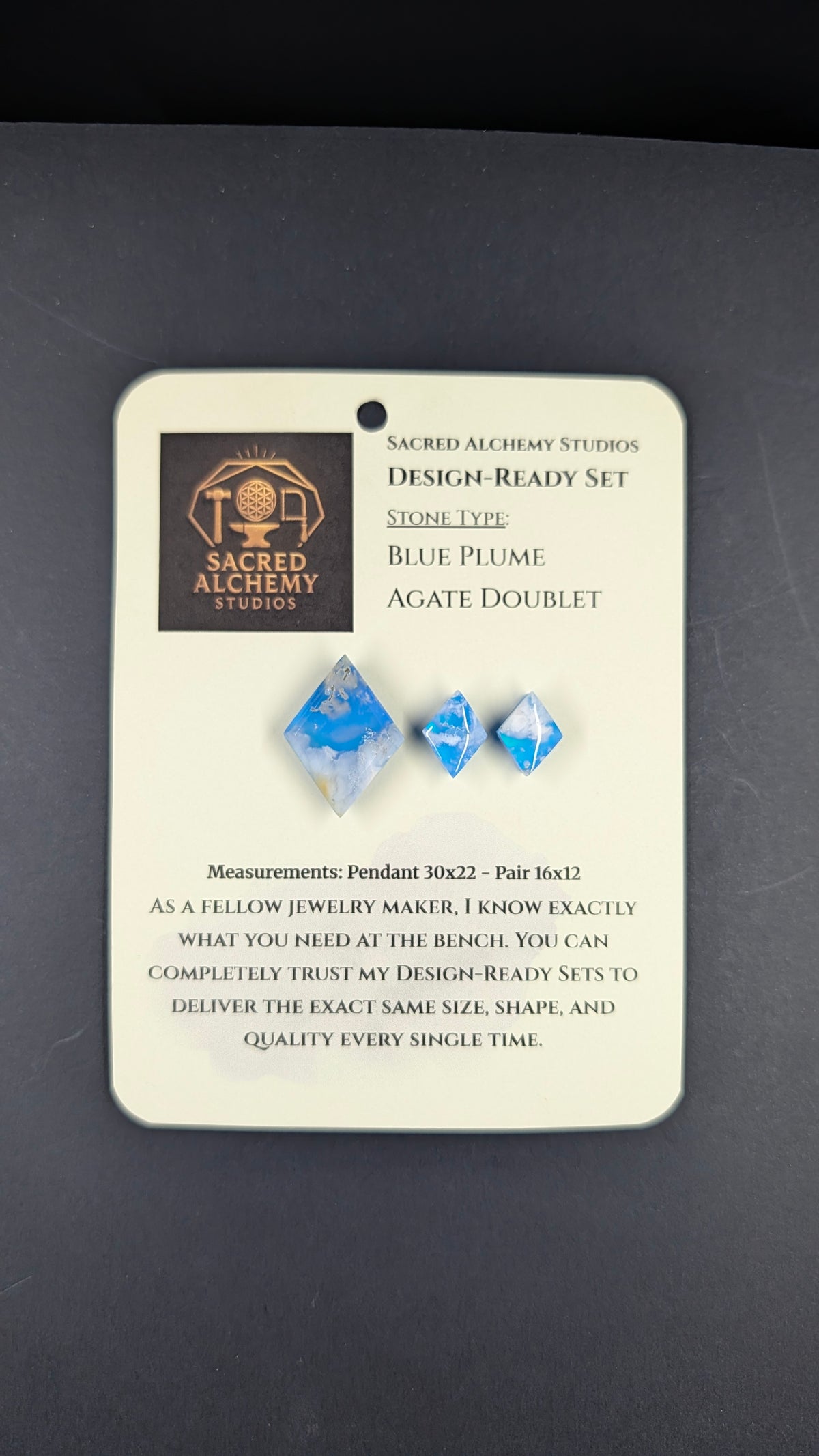 Rhombus Shape - Blue Plume Doublet - Design-Ready™ Set