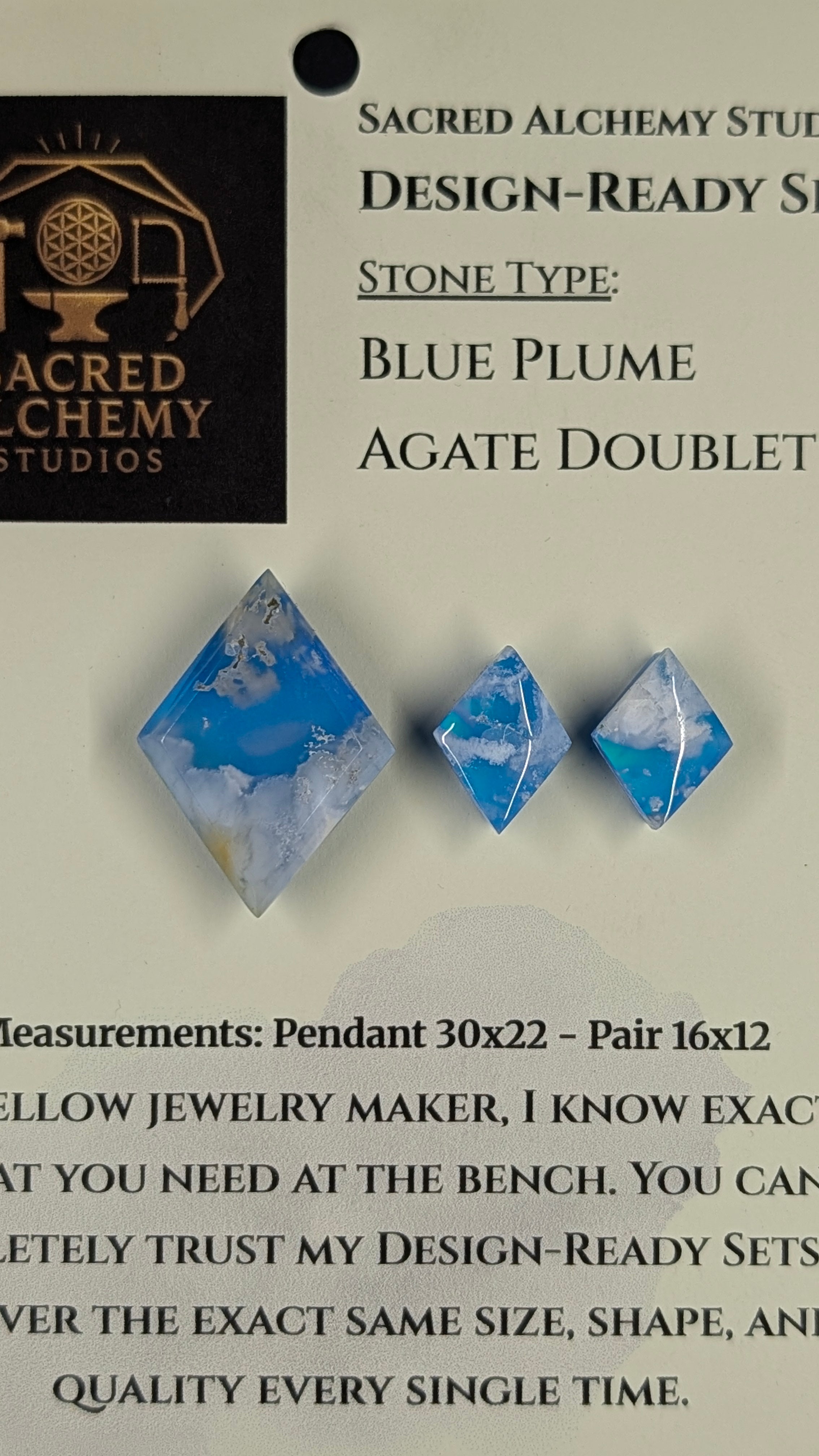 Rhombus Shape - Blue Plume Doublet - Design-Ready™ Set