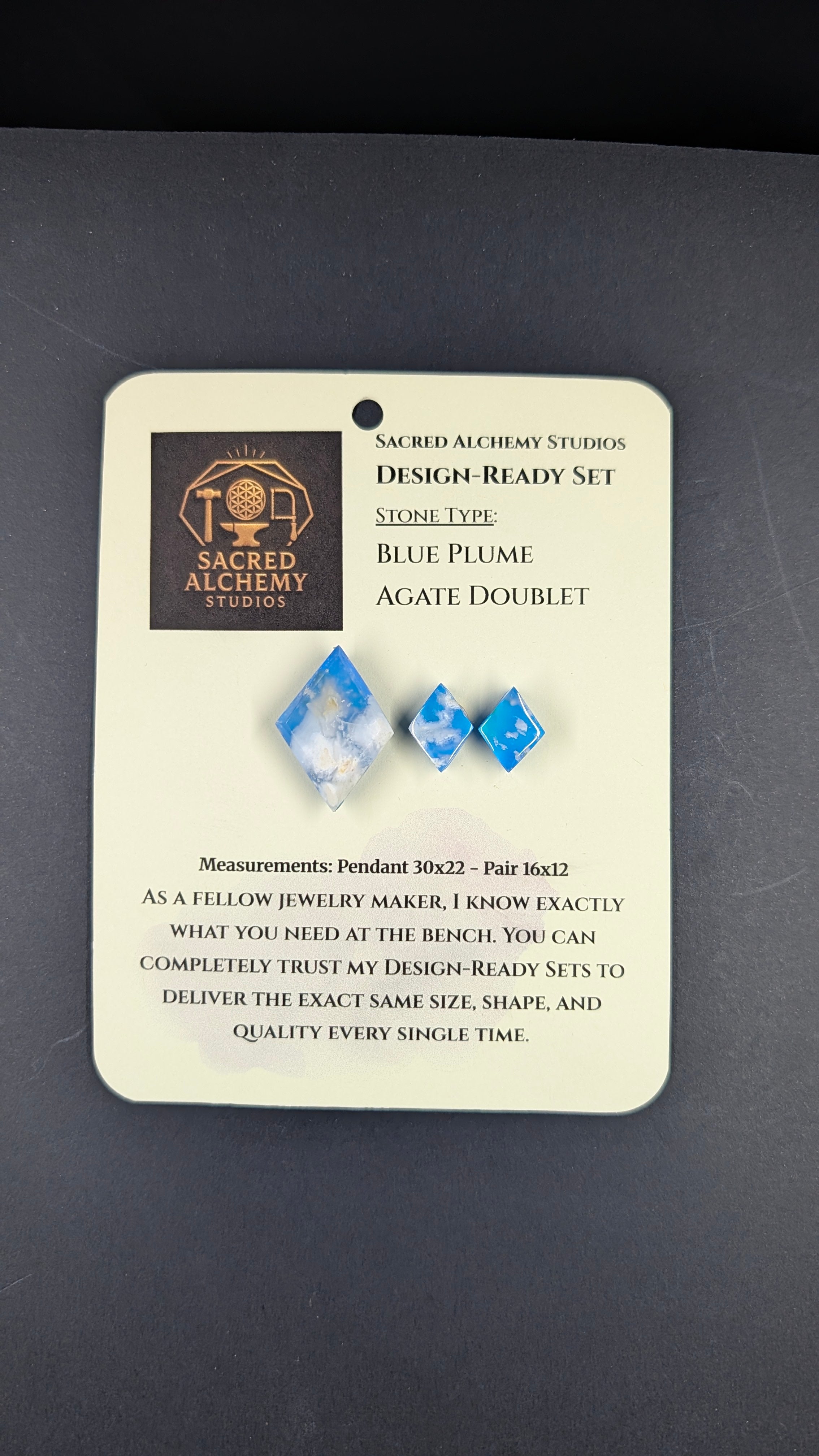 Rhombus Shape - Blue Plume Doublet - Design-Ready™ Set