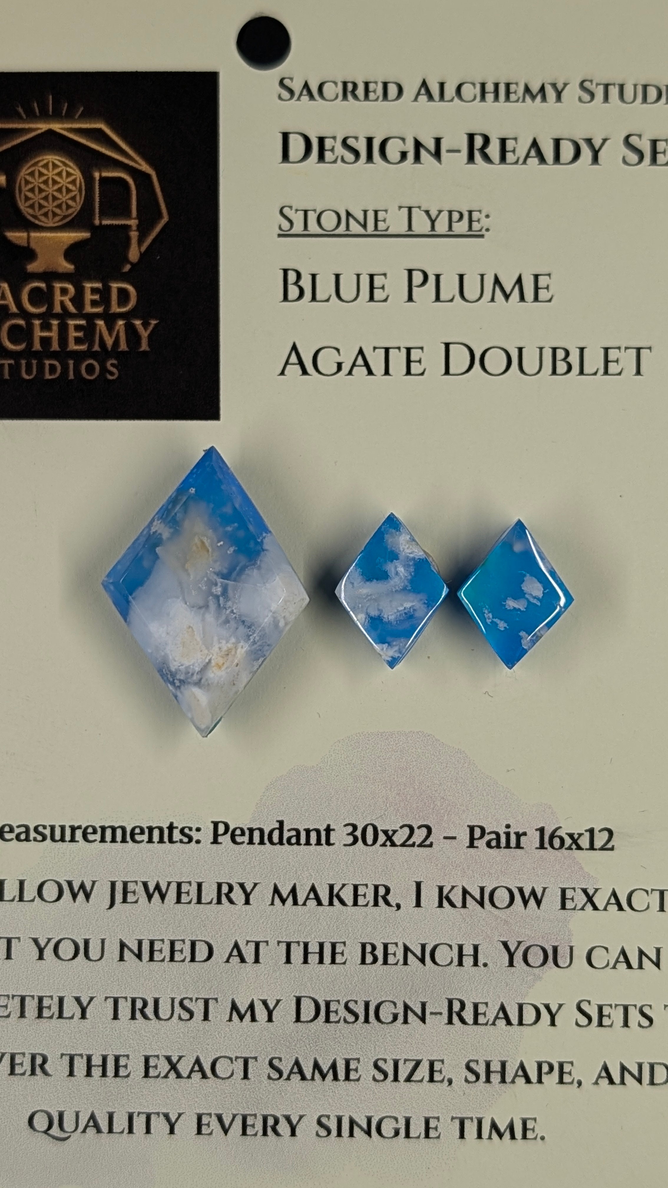 Rhombus Shape - Blue Plume Doublet - Design-Ready™ Set
