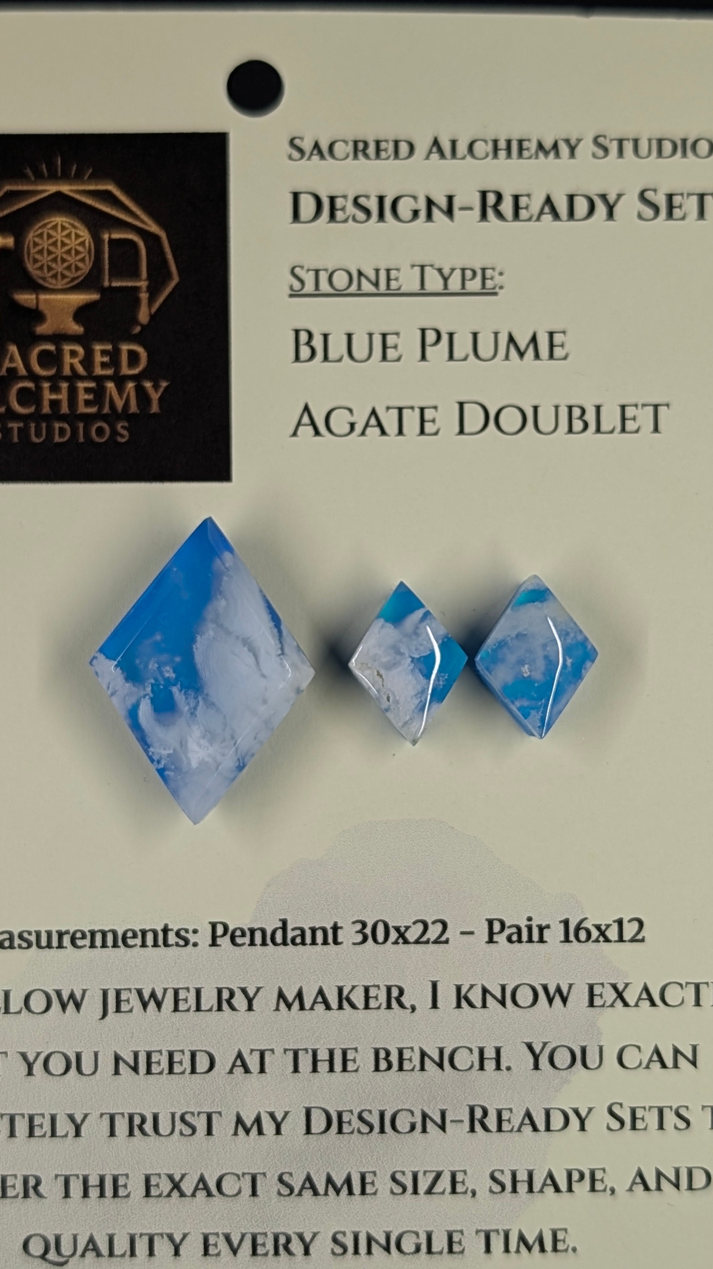 Rhombus Shape - Blue Plume Doublet - Design-Ready™ Set