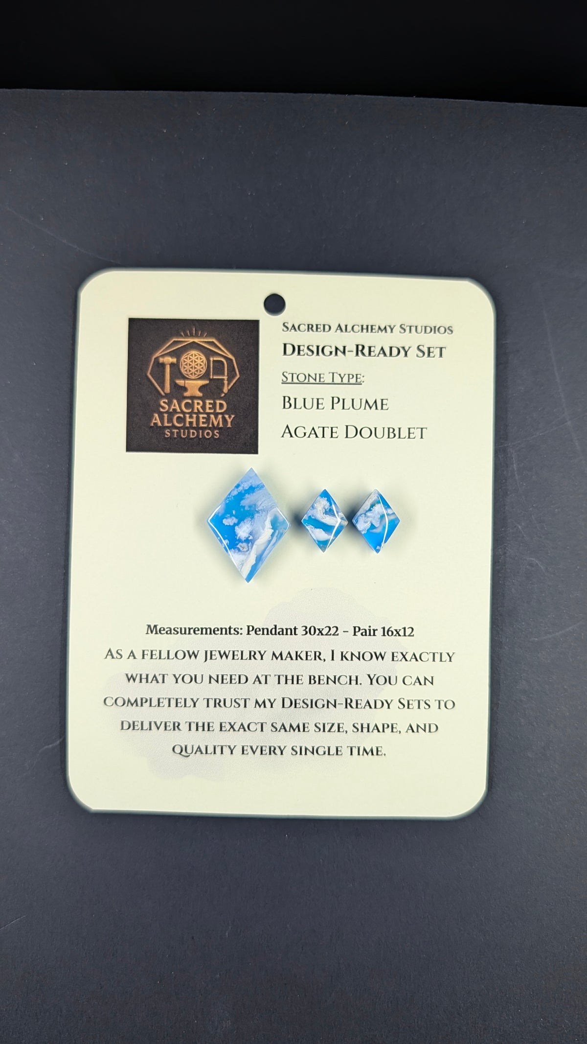 Rhombus Shape - Blue Plume Doublet - Design-Ready™ Set