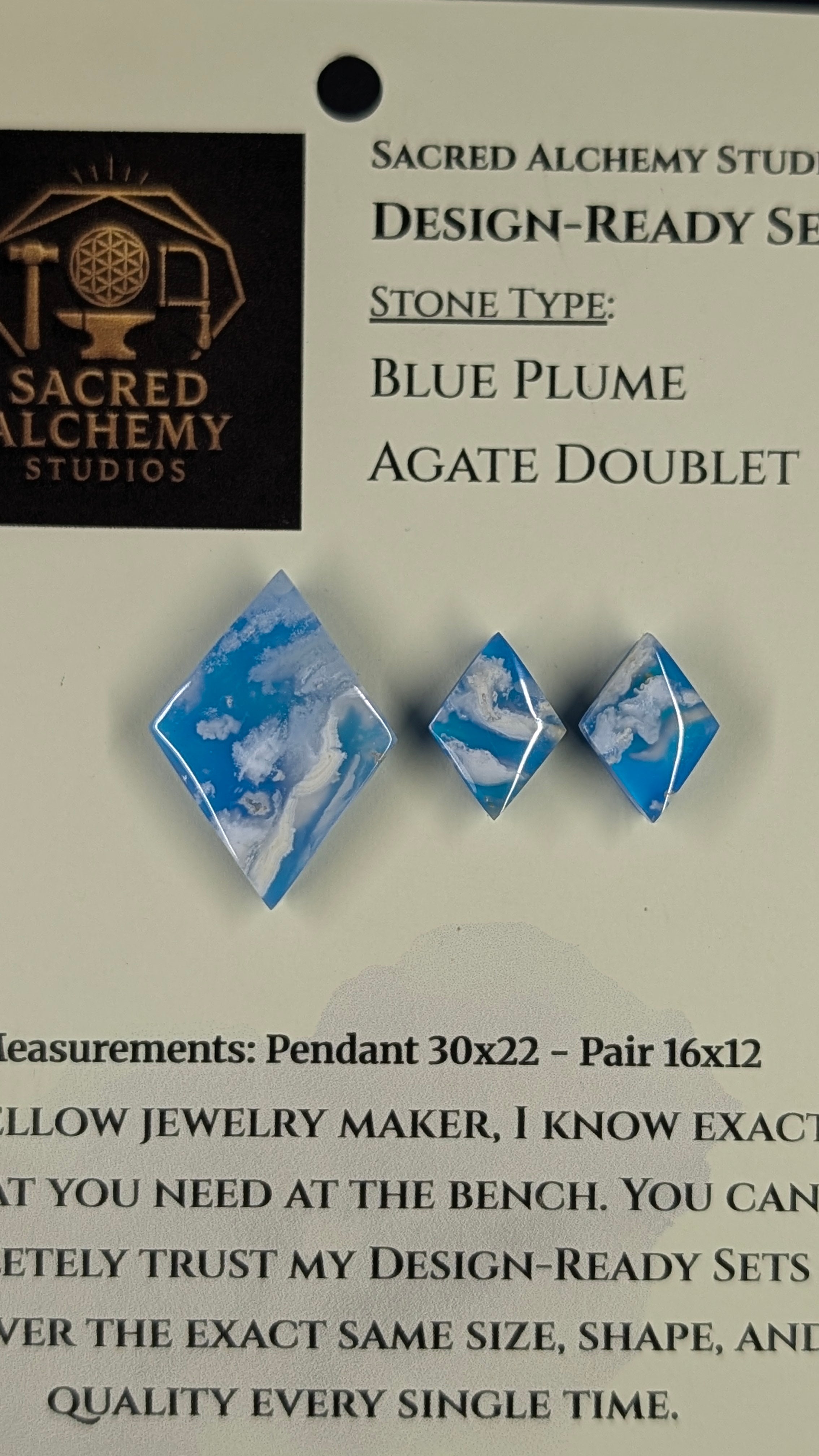 Rhombus Shape - Blue Plume Doublet - Design-Ready™ Set