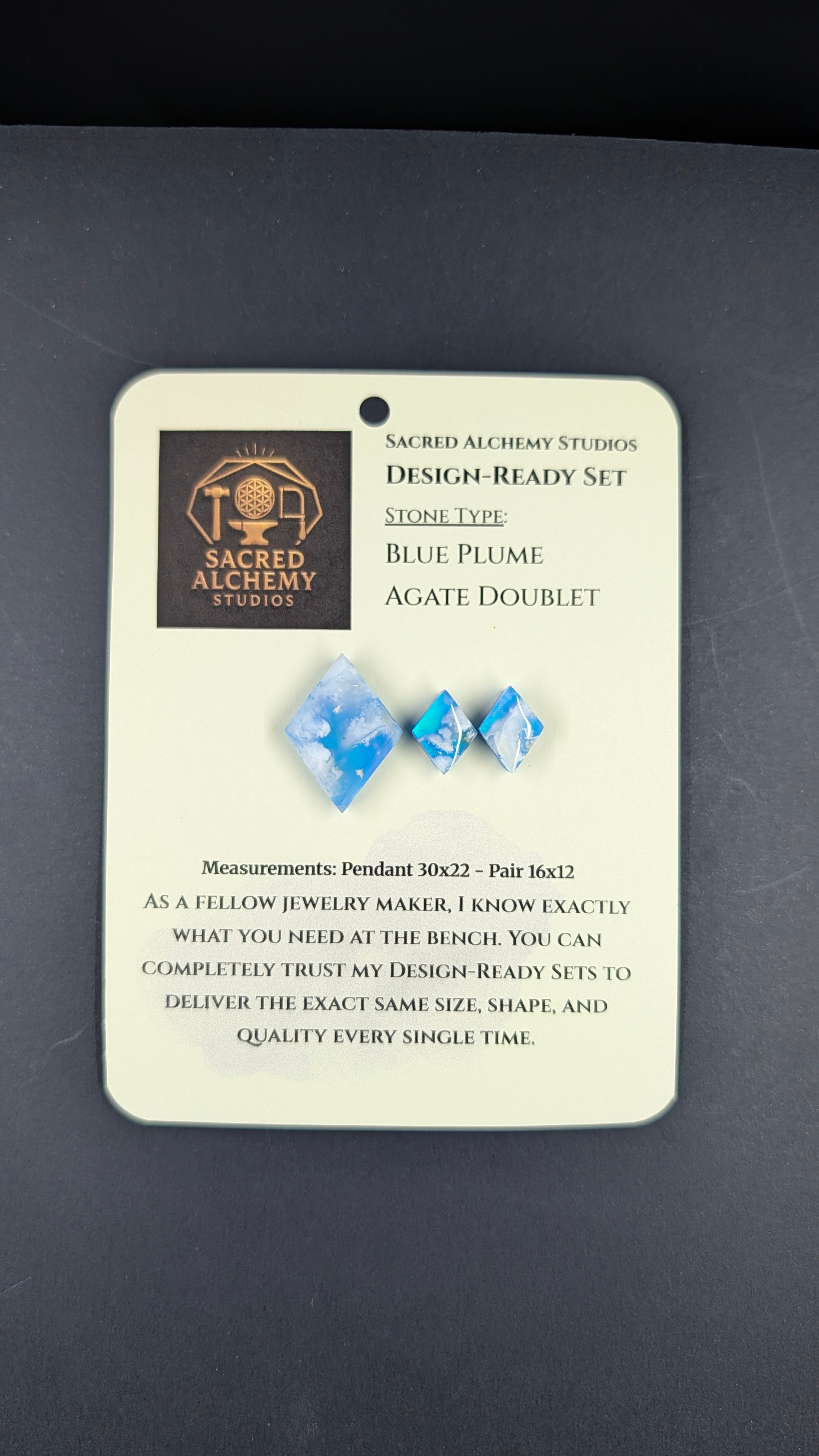 Rhombus Shape - Blue Plume Doublet - Design-Ready™ Set