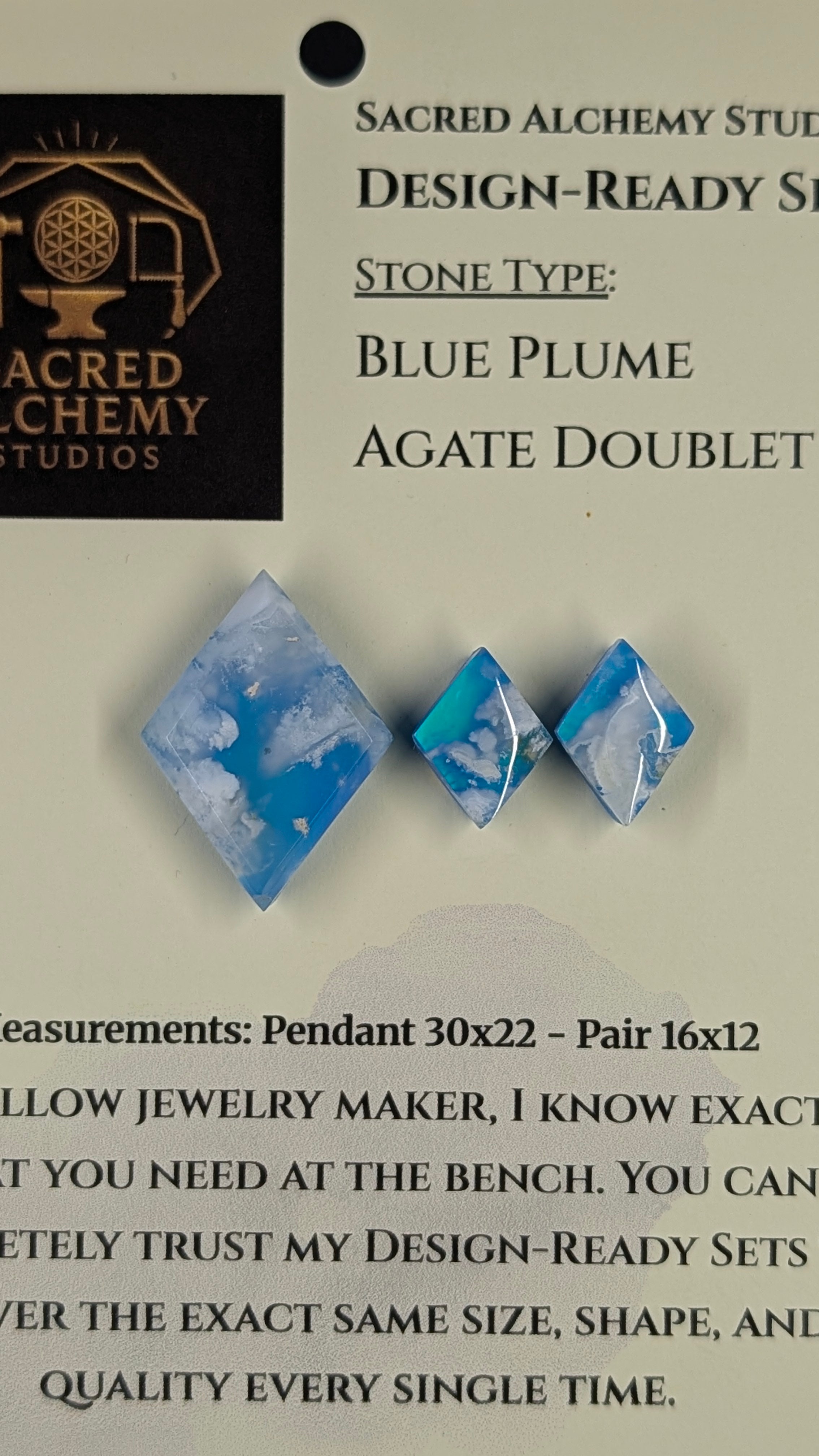 Rhombus Shape - Blue Plume Doublet - Design-Ready™ Set