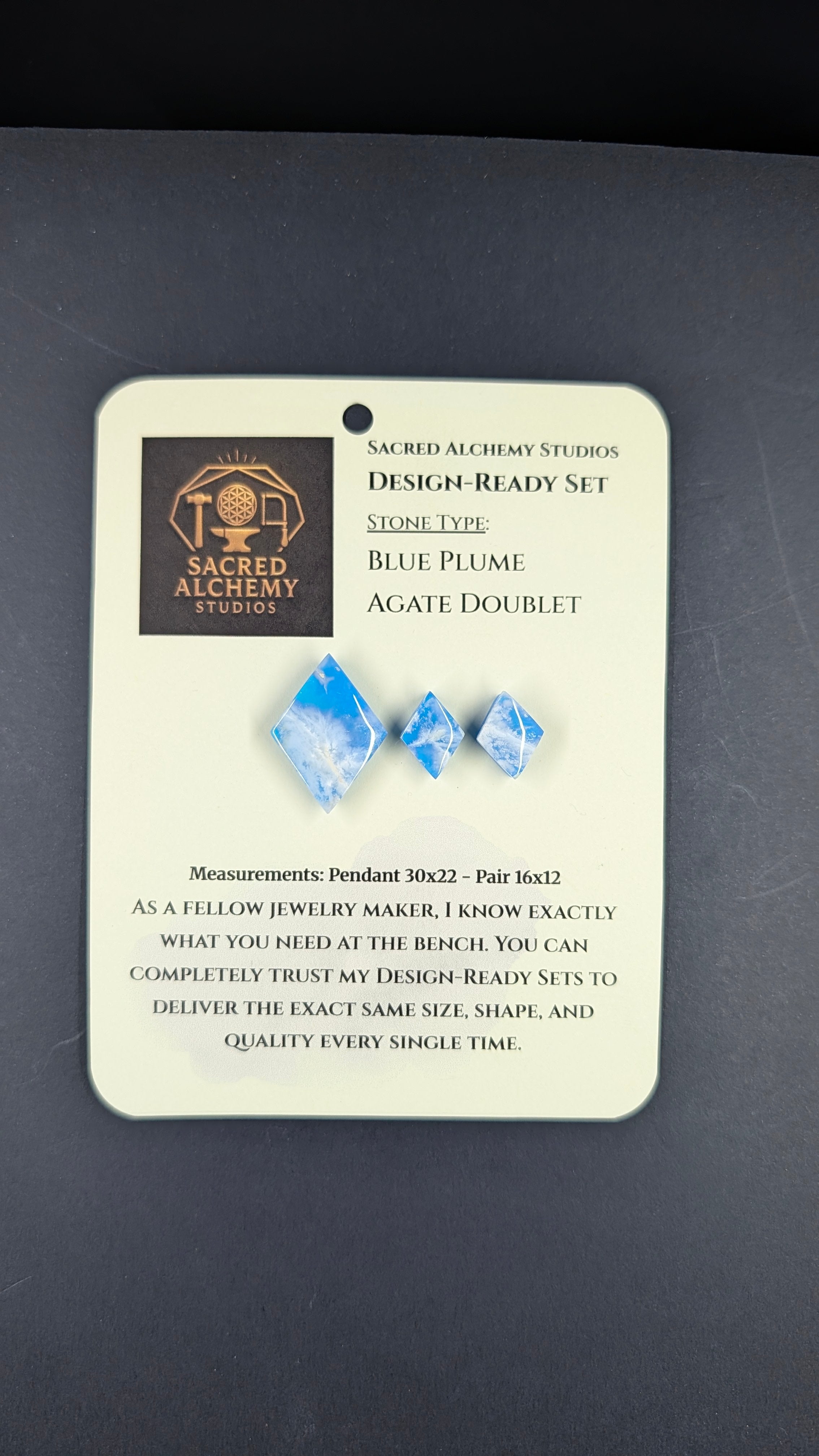 Rhombus Shape - Blue Plume Doublet - Design-Ready™ Set