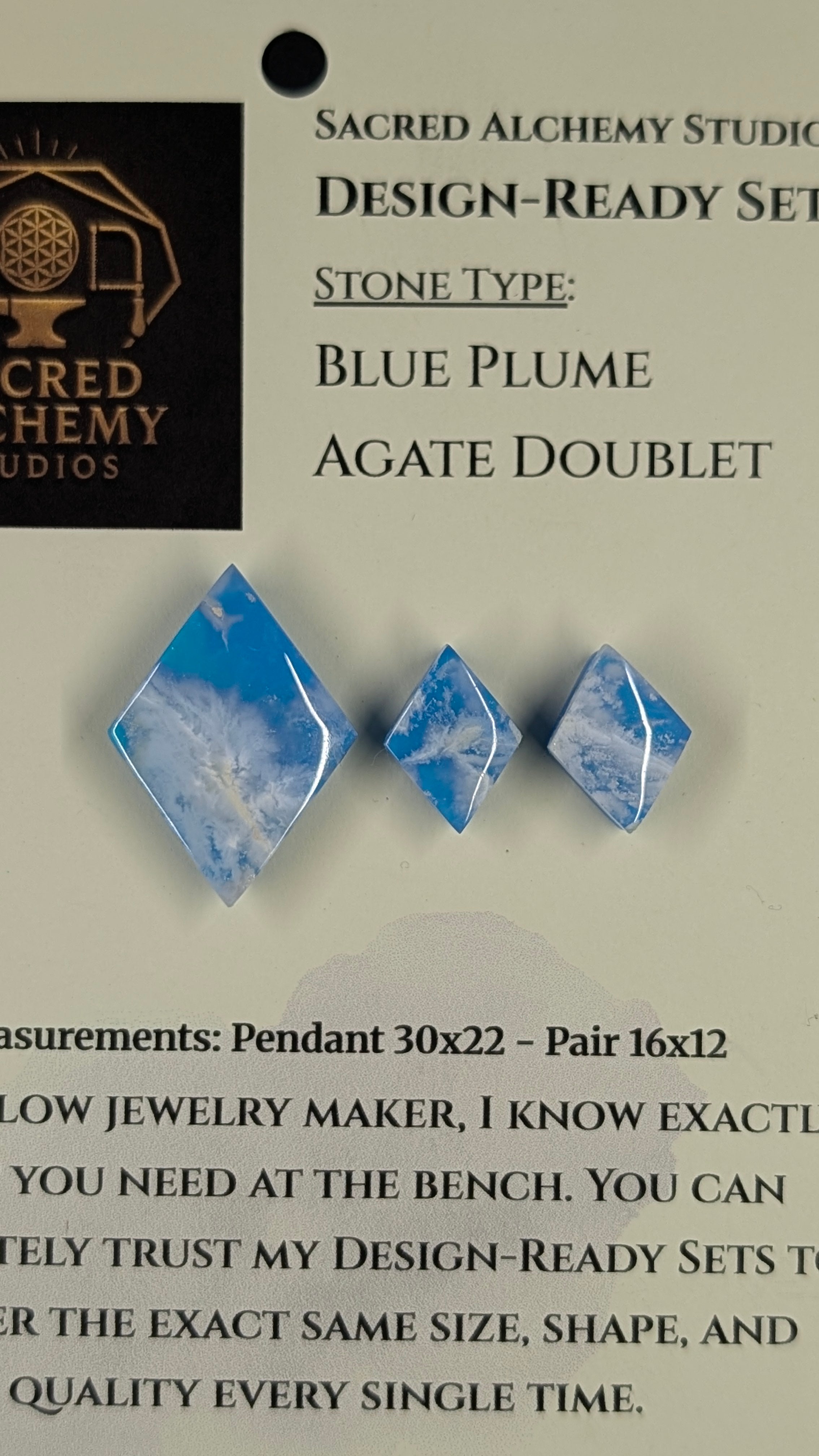 Rhombus Shape - Blue Plume Doublet - Design-Ready™ Set