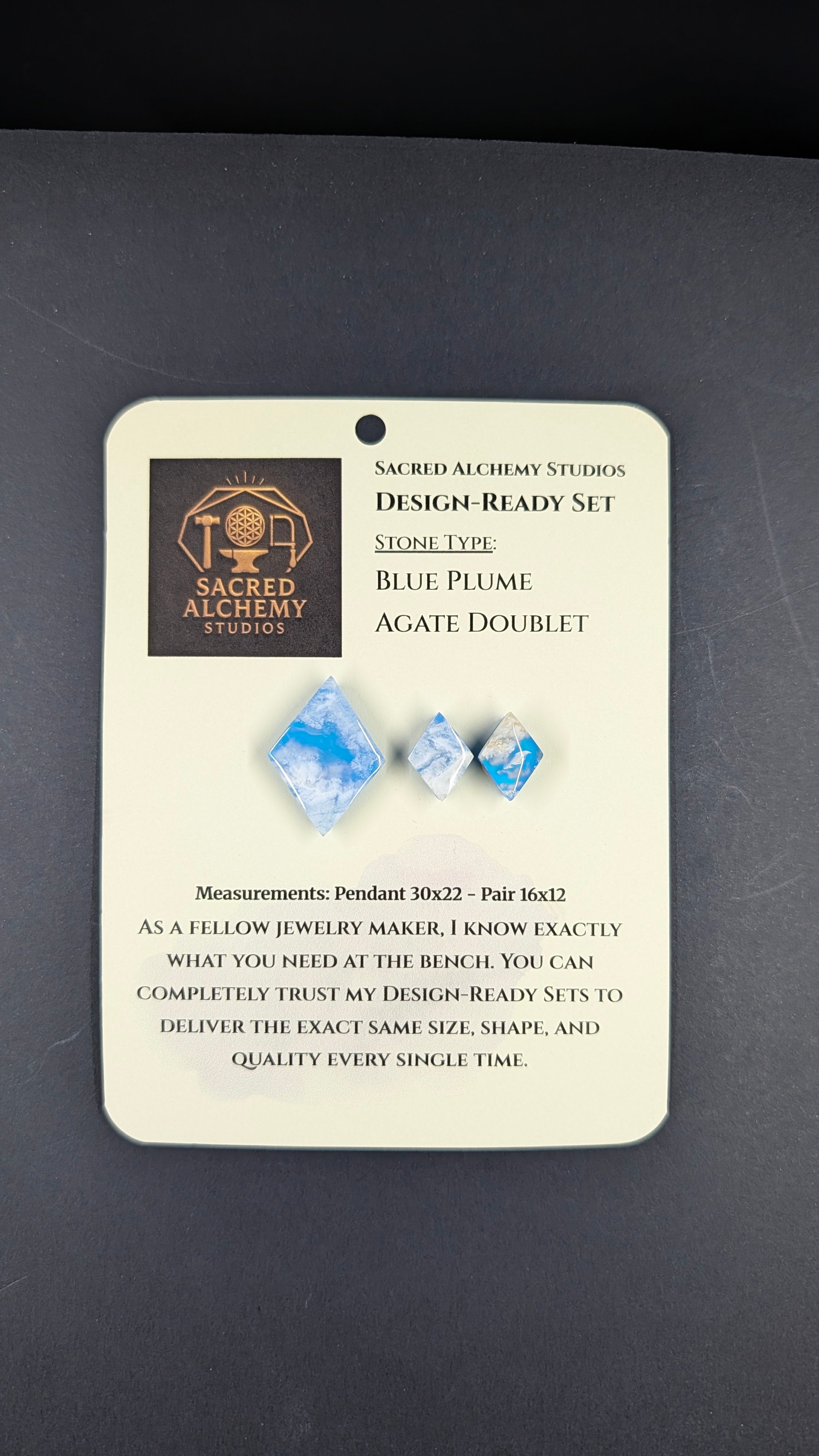 Rhombus Shape - Blue Plume Doublet - Design-Ready™ Set