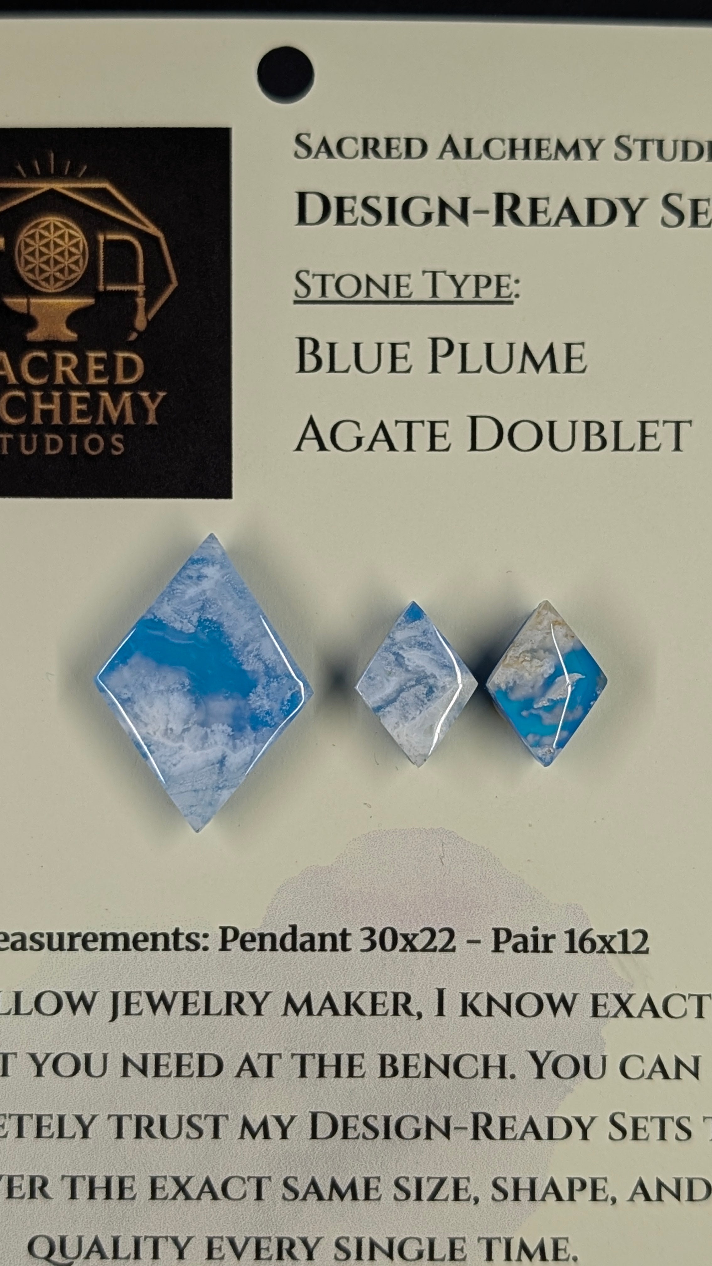 Rhombus Shape - Blue Plume Doublet - Design-Ready™ Set