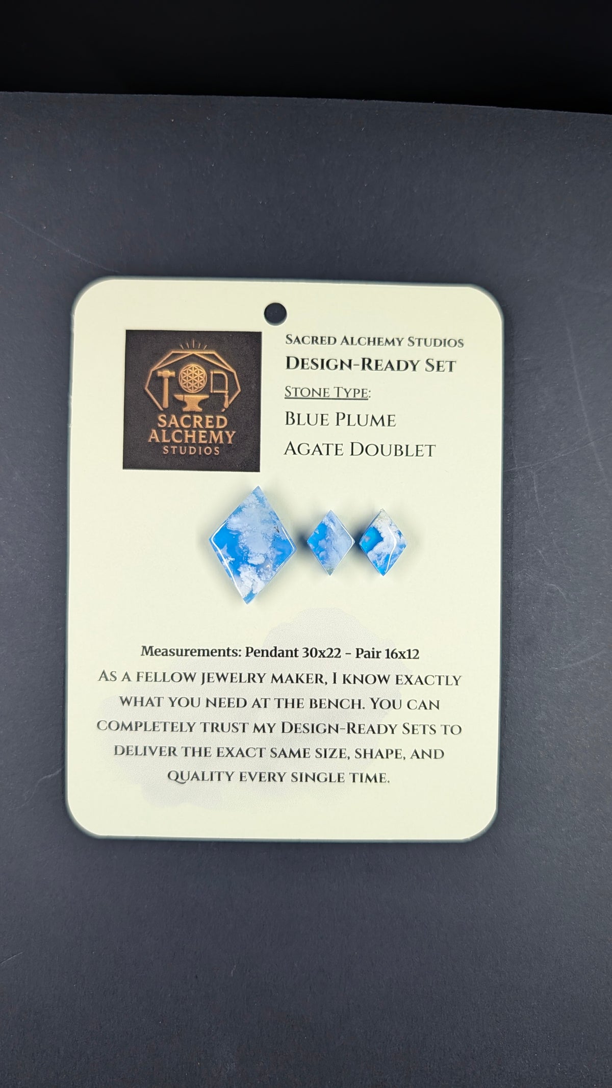 Rhombus Shape - Blue Plume Doublet - Design-Ready™ Set