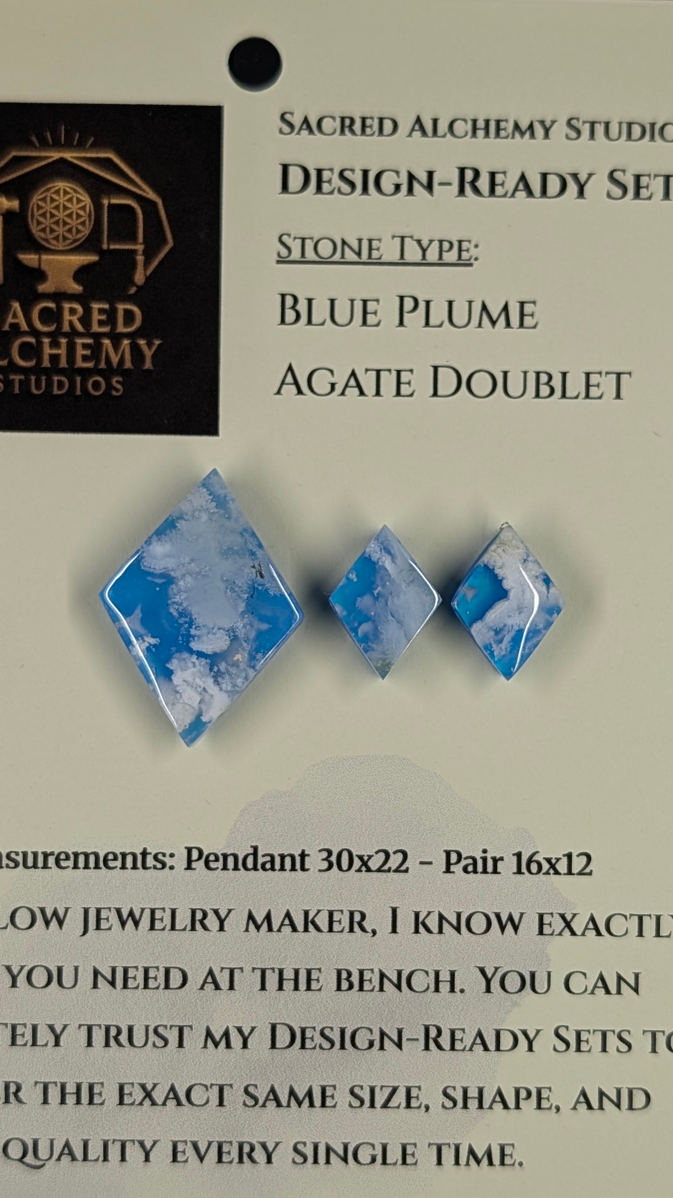 Rhombus Shape - Blue Plume Doublet - Design-Ready™ Set