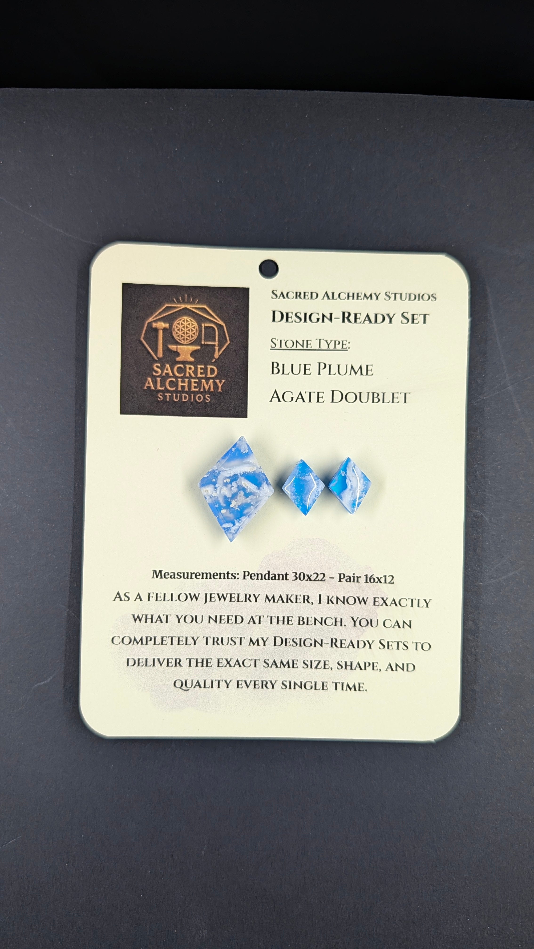 Rhombus Shape - Blue Plume Doublet - Design-Ready™ Set