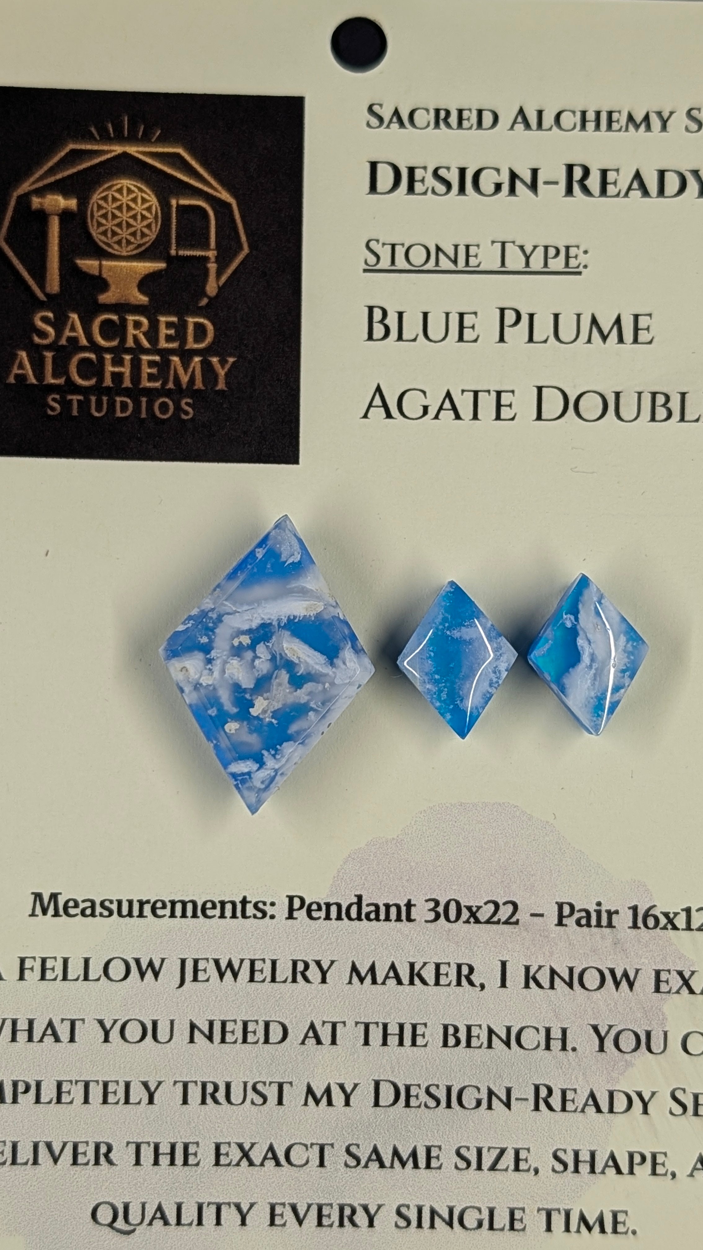 Rhombus Shape - Blue Plume Doublet - Design-Ready™ Set