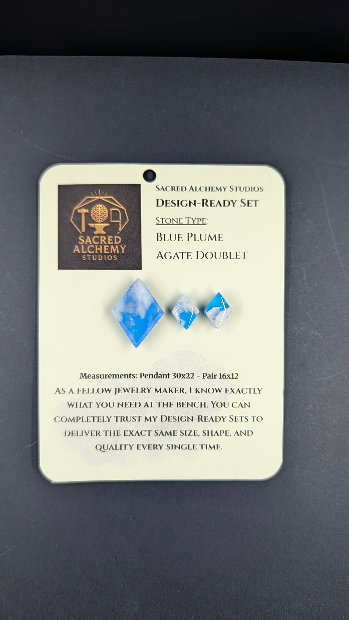 Rhombus Shape - Blue Plume Doublet - Design-Ready™™ Set