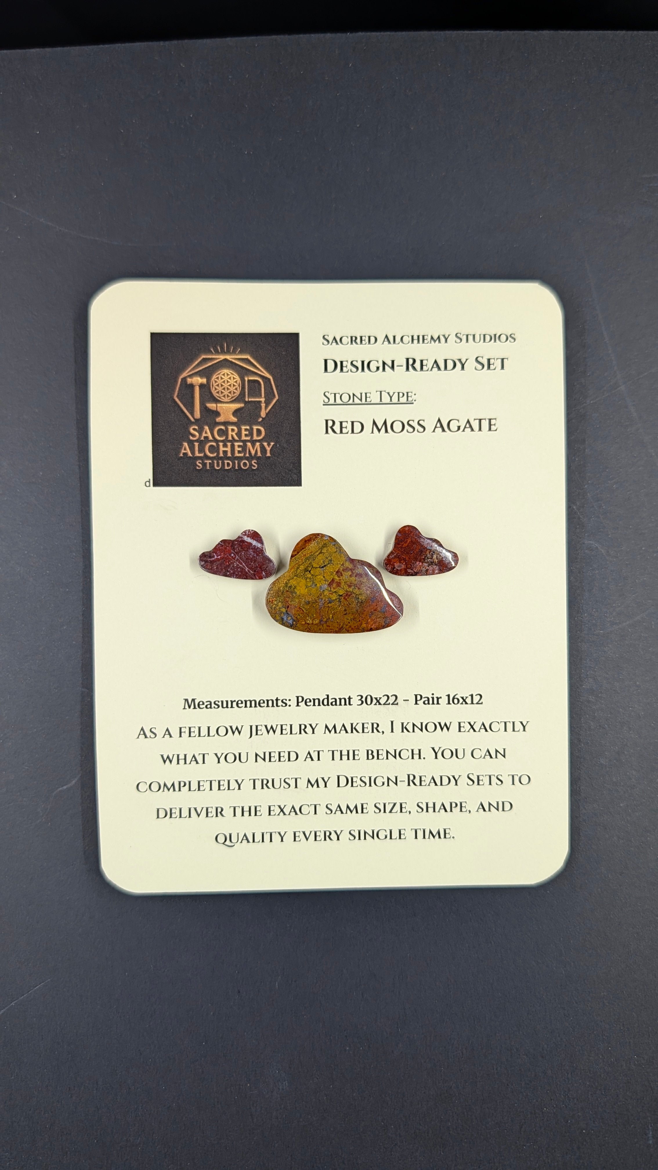 Cloud Shape - Red Moss Agate - Design-Ready™ Sets