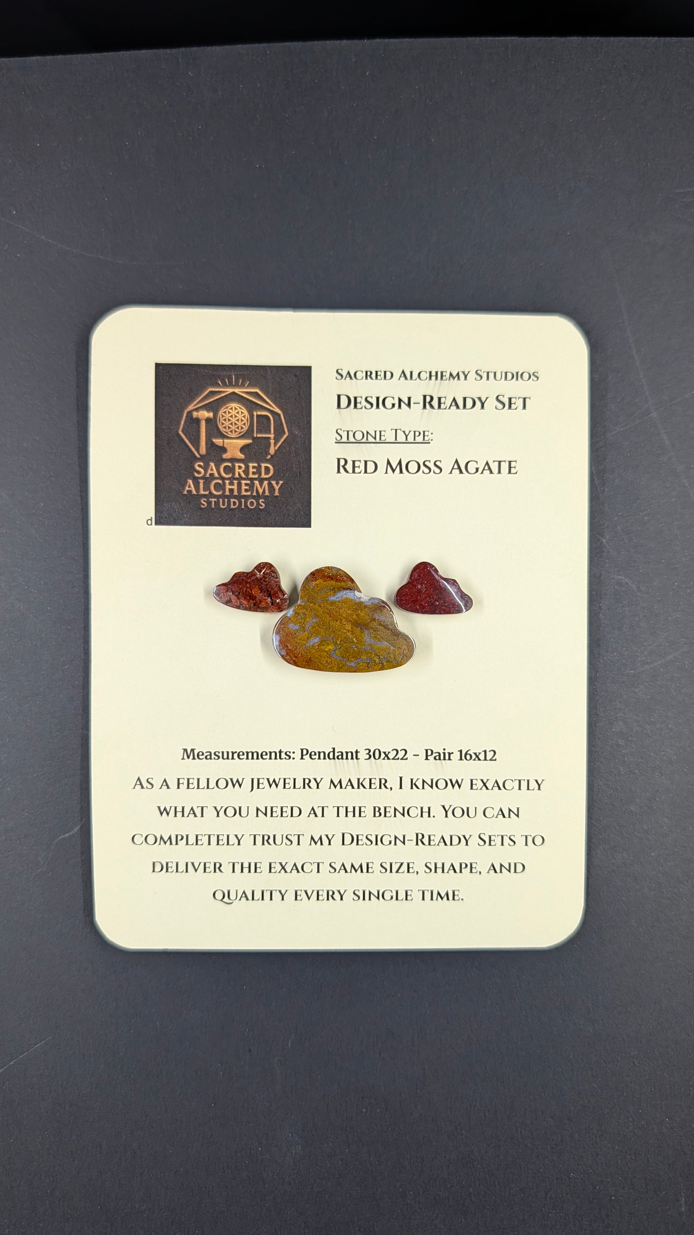 Cloud Shape - Red Moss Agate - Design-Ready™ Sets