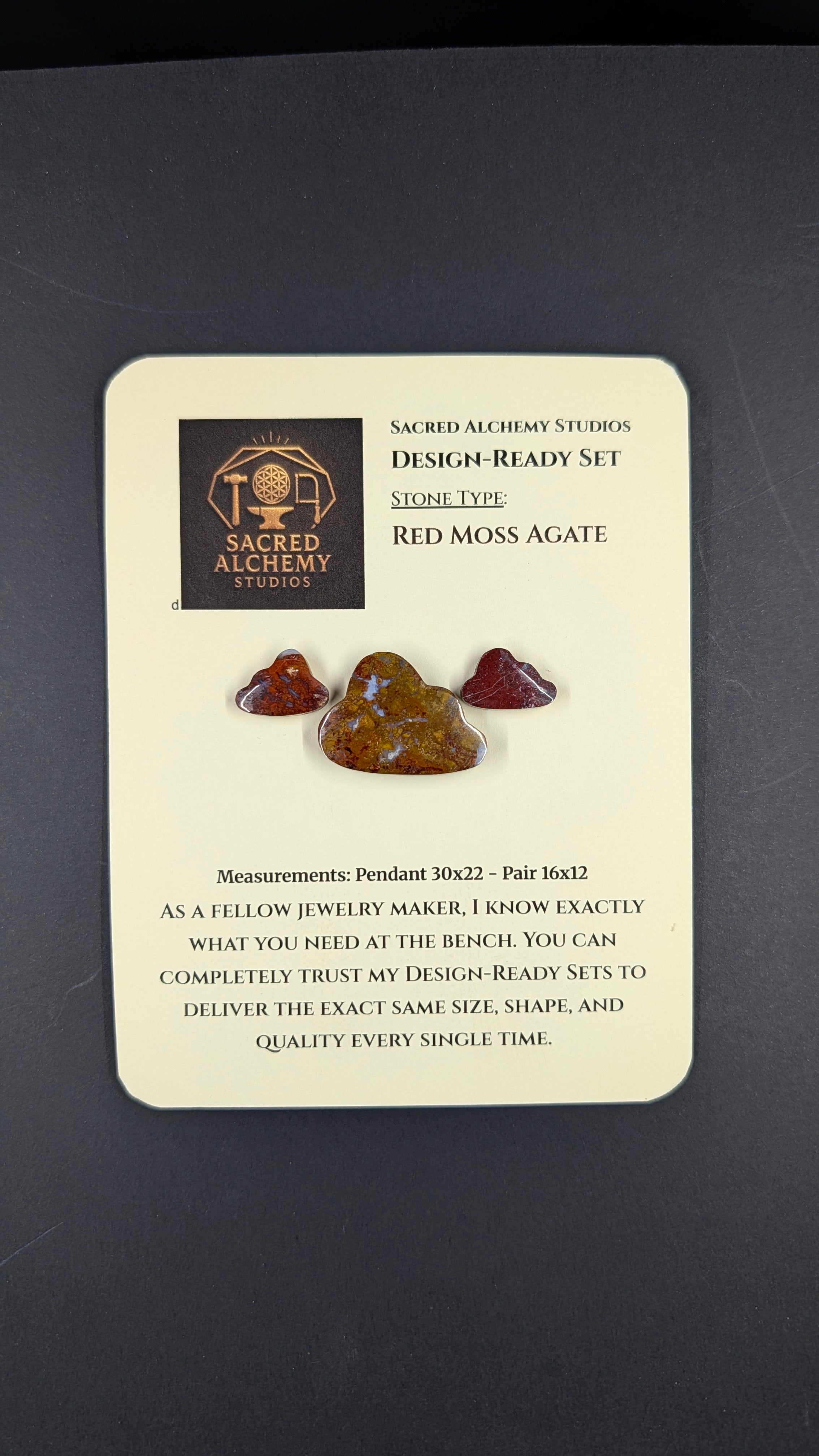 Cloud Shape - Red Moss Agate - Design-Ready™ Sets