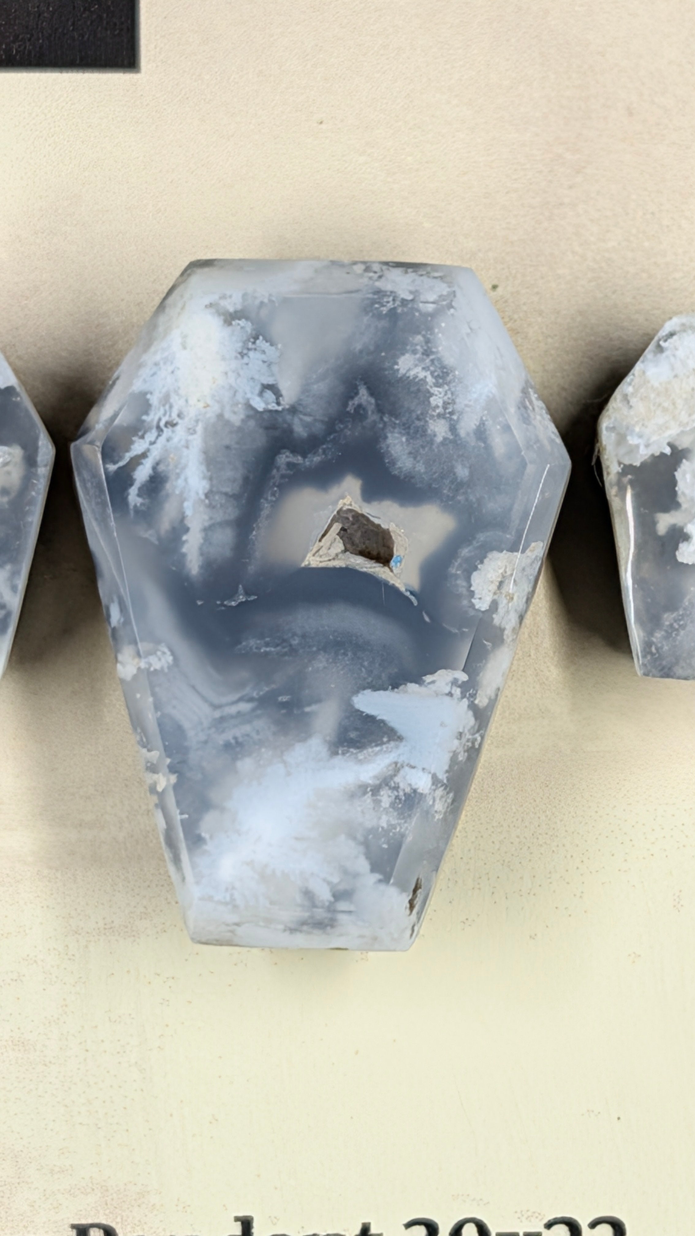 Coffin Shape - Black Plume Agate Doublet - Design-Ready™ Set