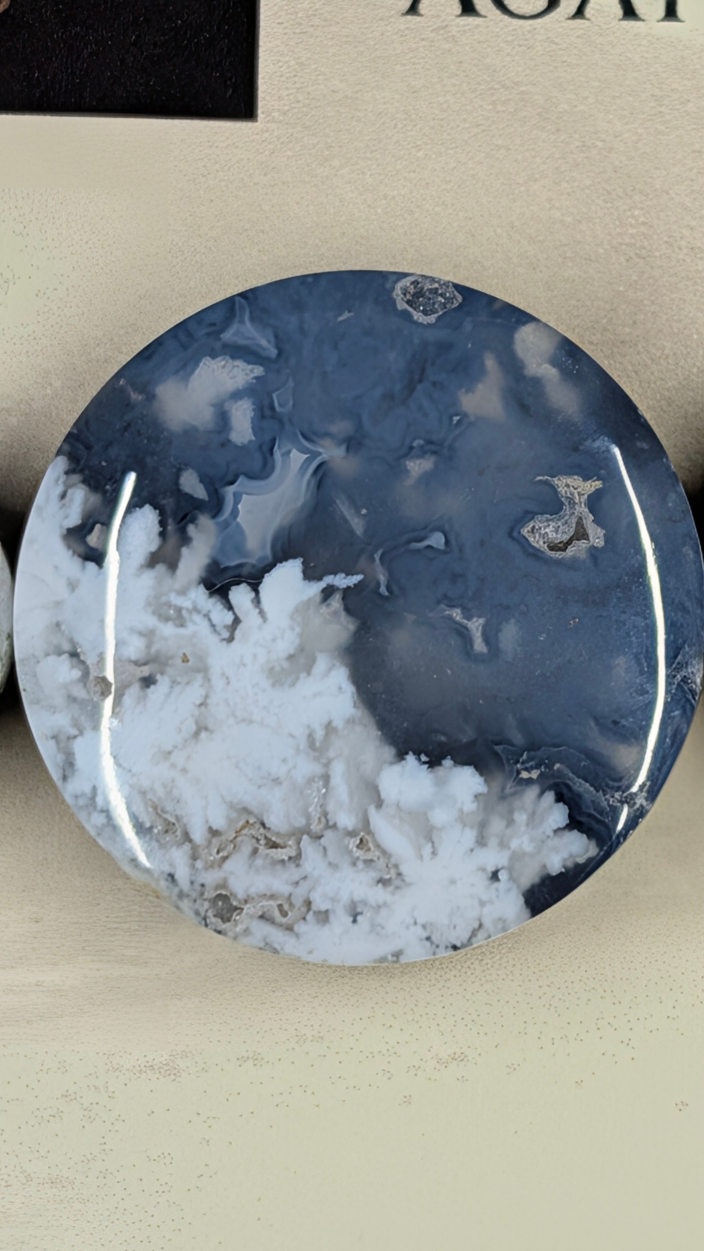 Circle Shape - Black Plume Agate Doublet - Design-Ready™ Set