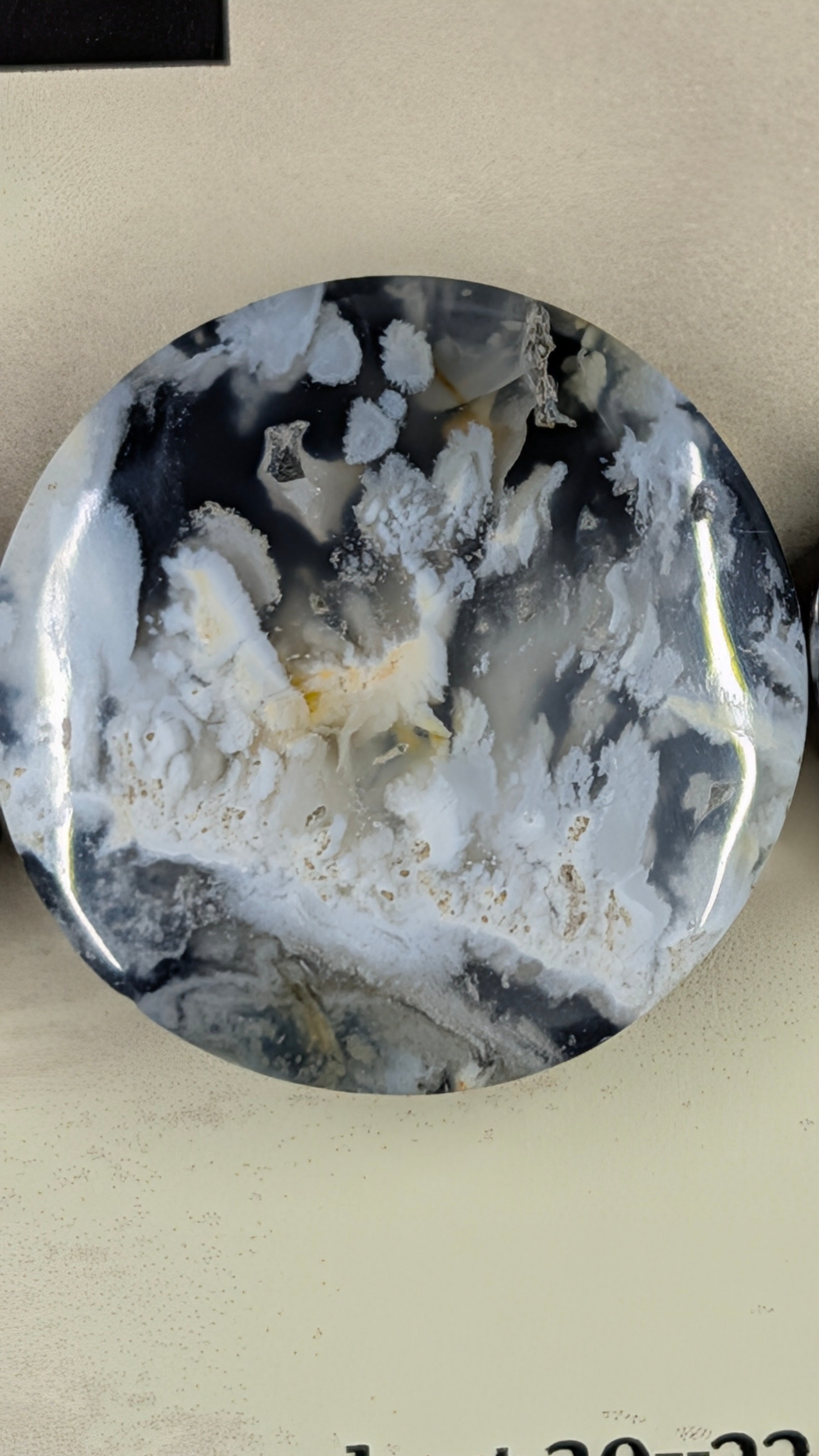 Circle Shape - Black Plume Agate Doublet - Design-Ready™ Set