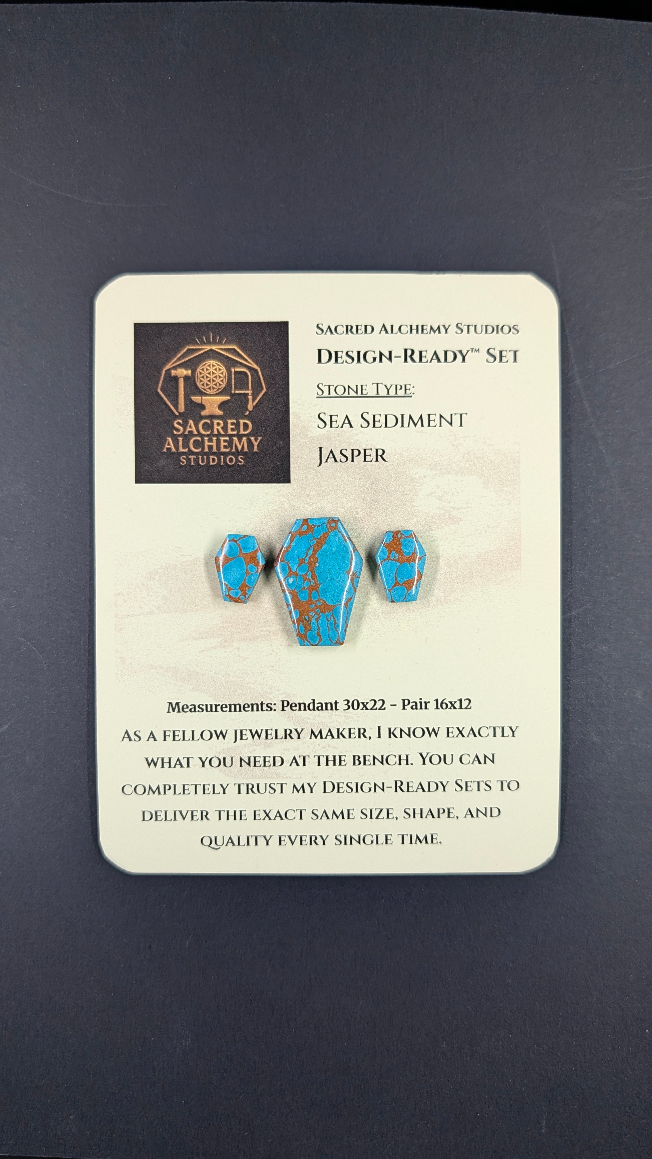 Coffin Shape - Sea Sediment Jasper - Design-Ready™ Set