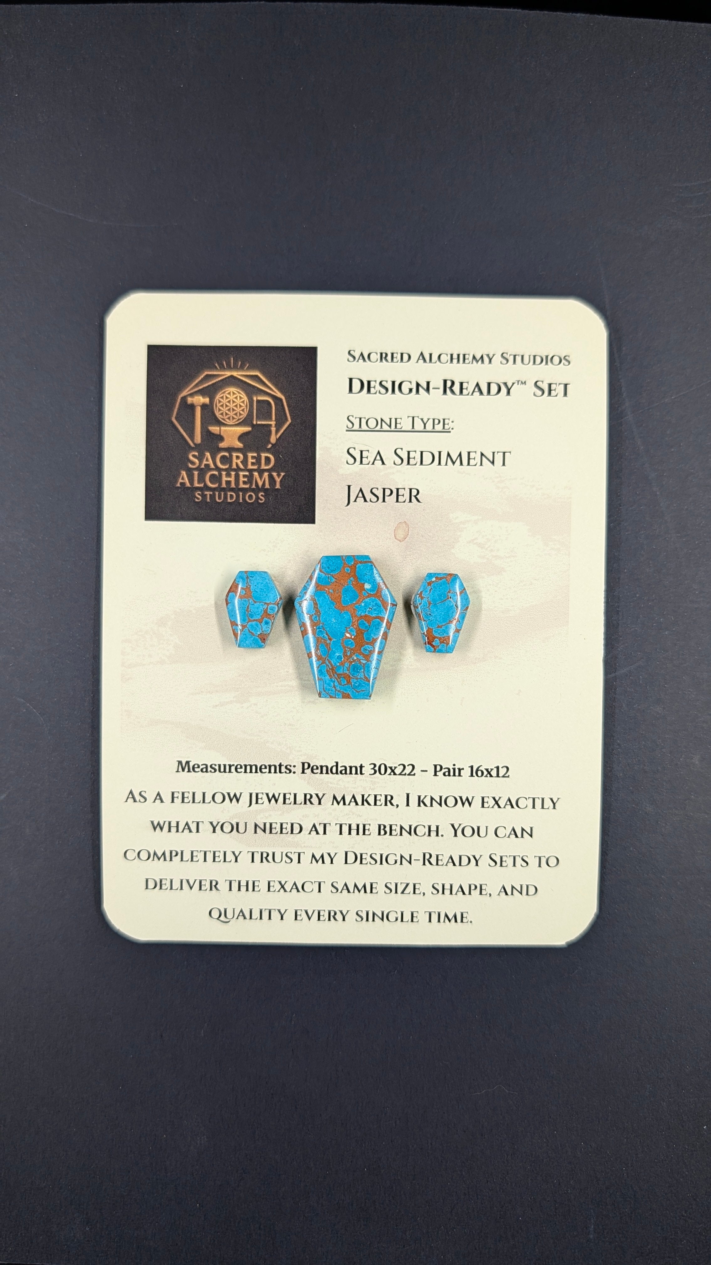 Coffin Shape - Sea Sediment Jasper - Design-Ready™ Set