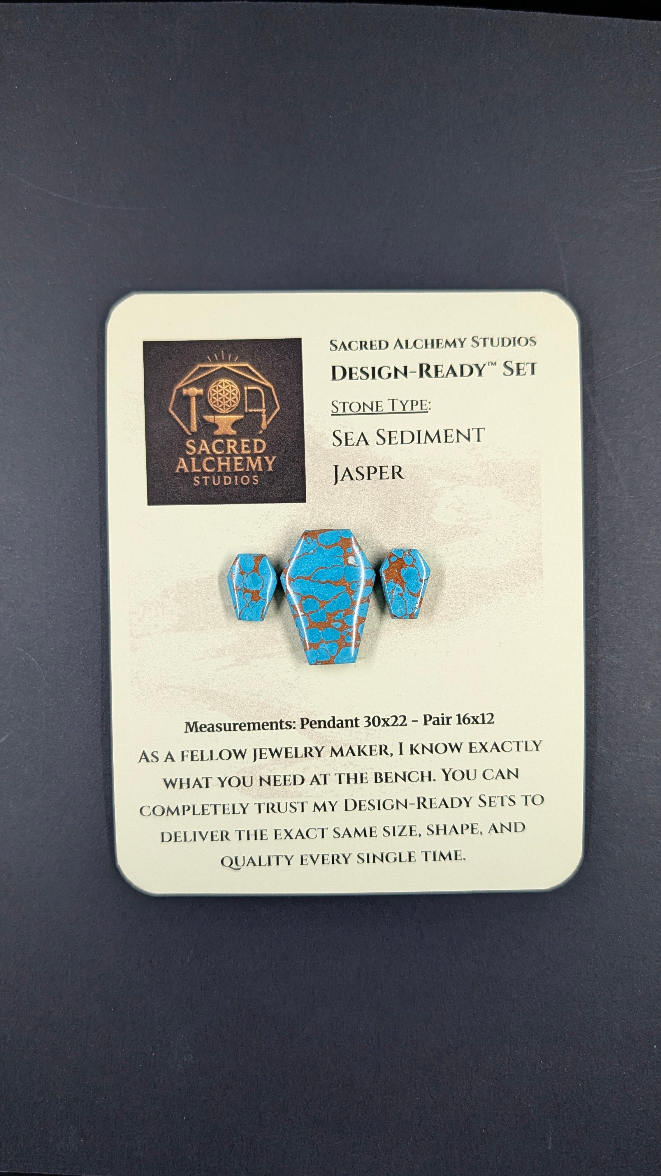 Coffin Shape - Sea Sediment Jasper - Design-Ready™ Set