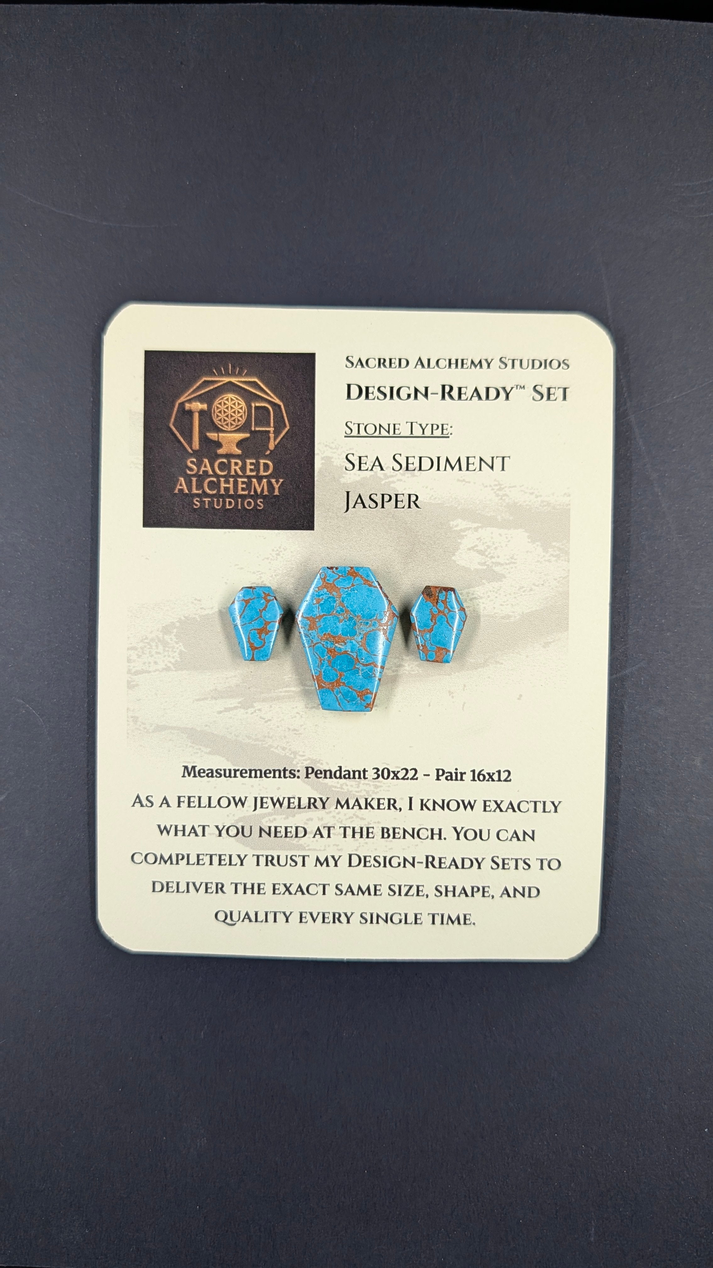 Coffin Shape - Sea Sediment Jasper - Design-Ready™ Set