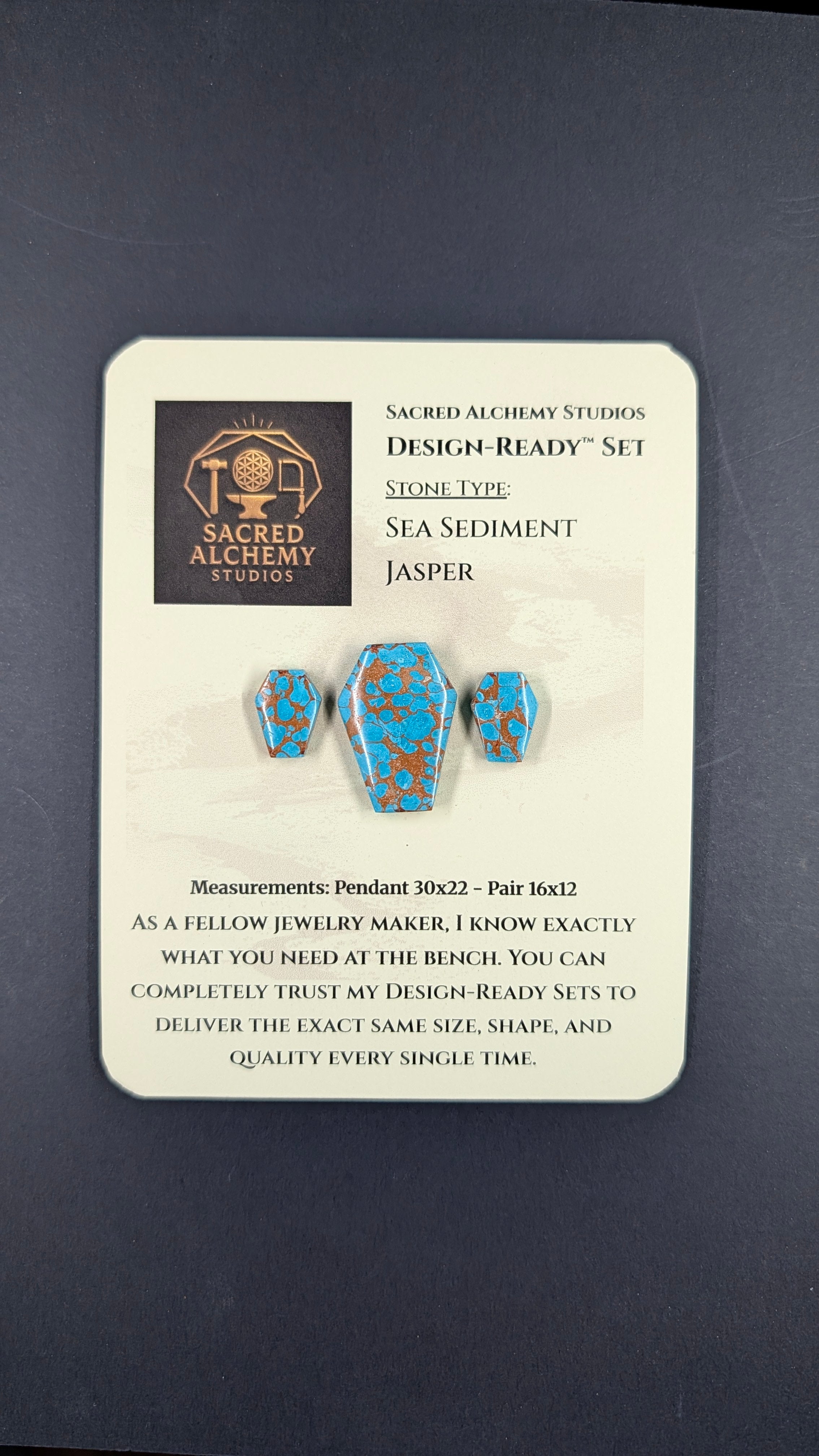Coffin Shape - Sea Sediment Jasper - Design-Ready™ Set