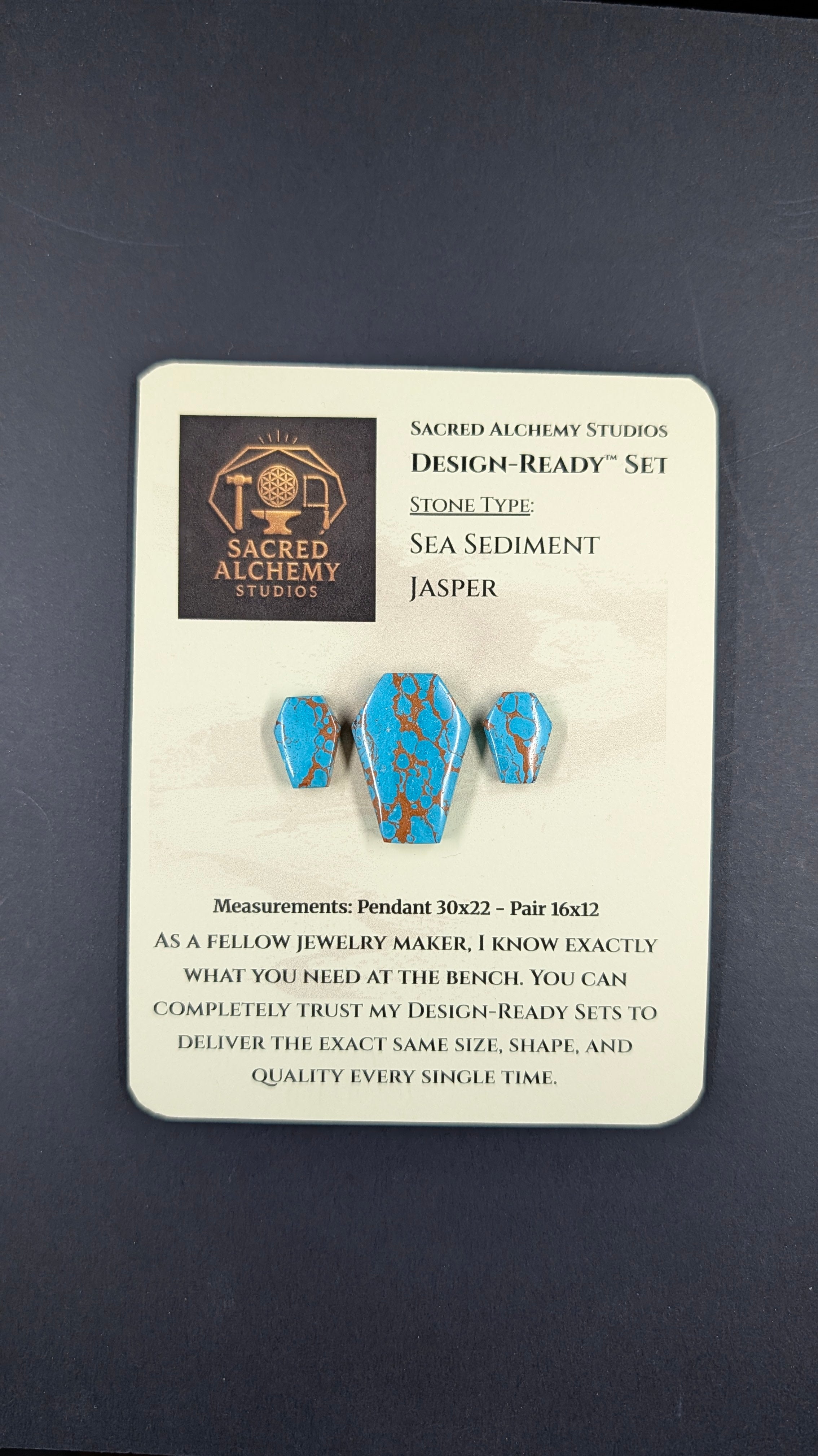 Coffin Shape - Sea Sediment Jasper - Design-Ready™ Set
