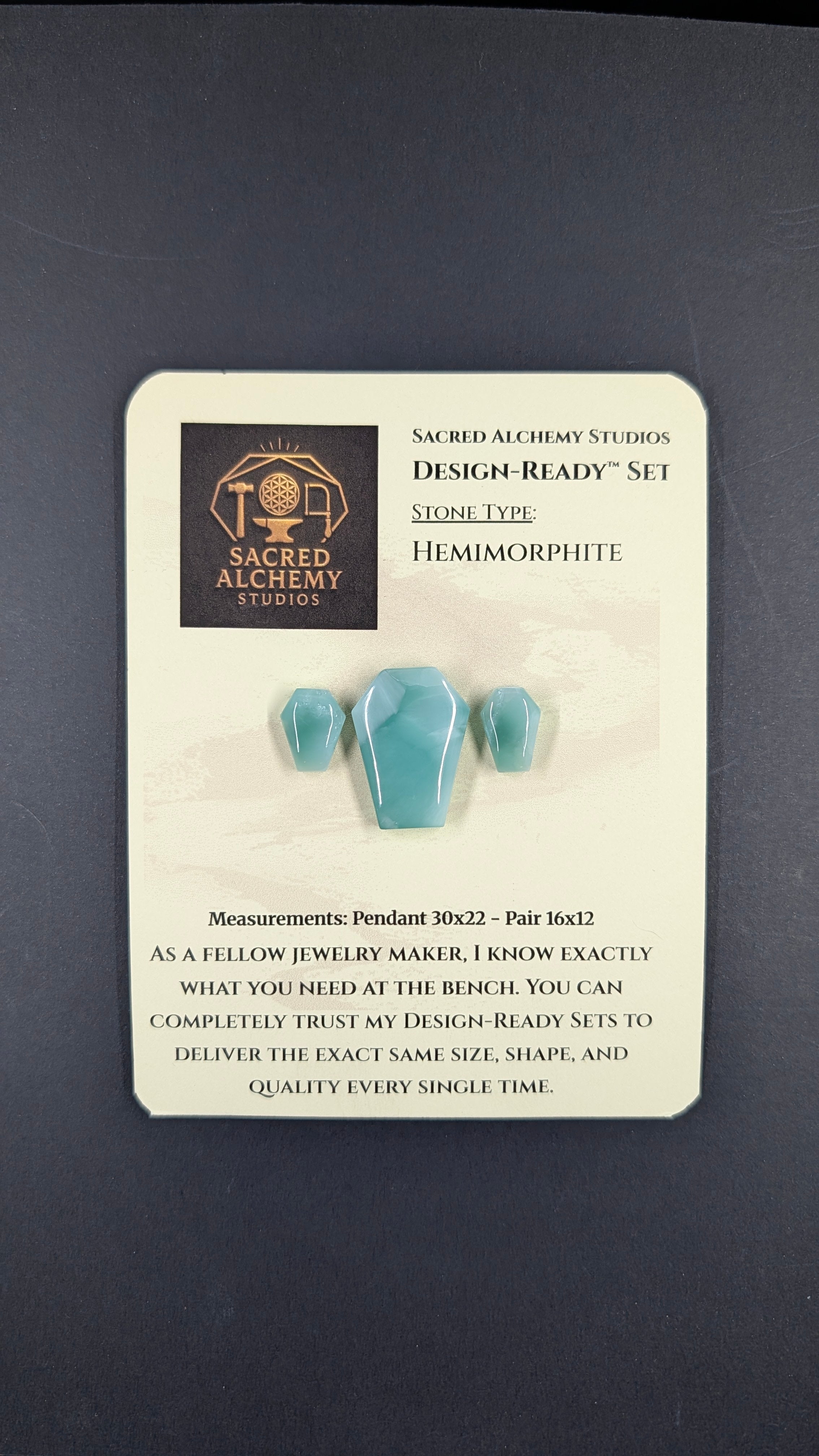Coffin Shape - Hemimorphite - Design-Ready™ Set