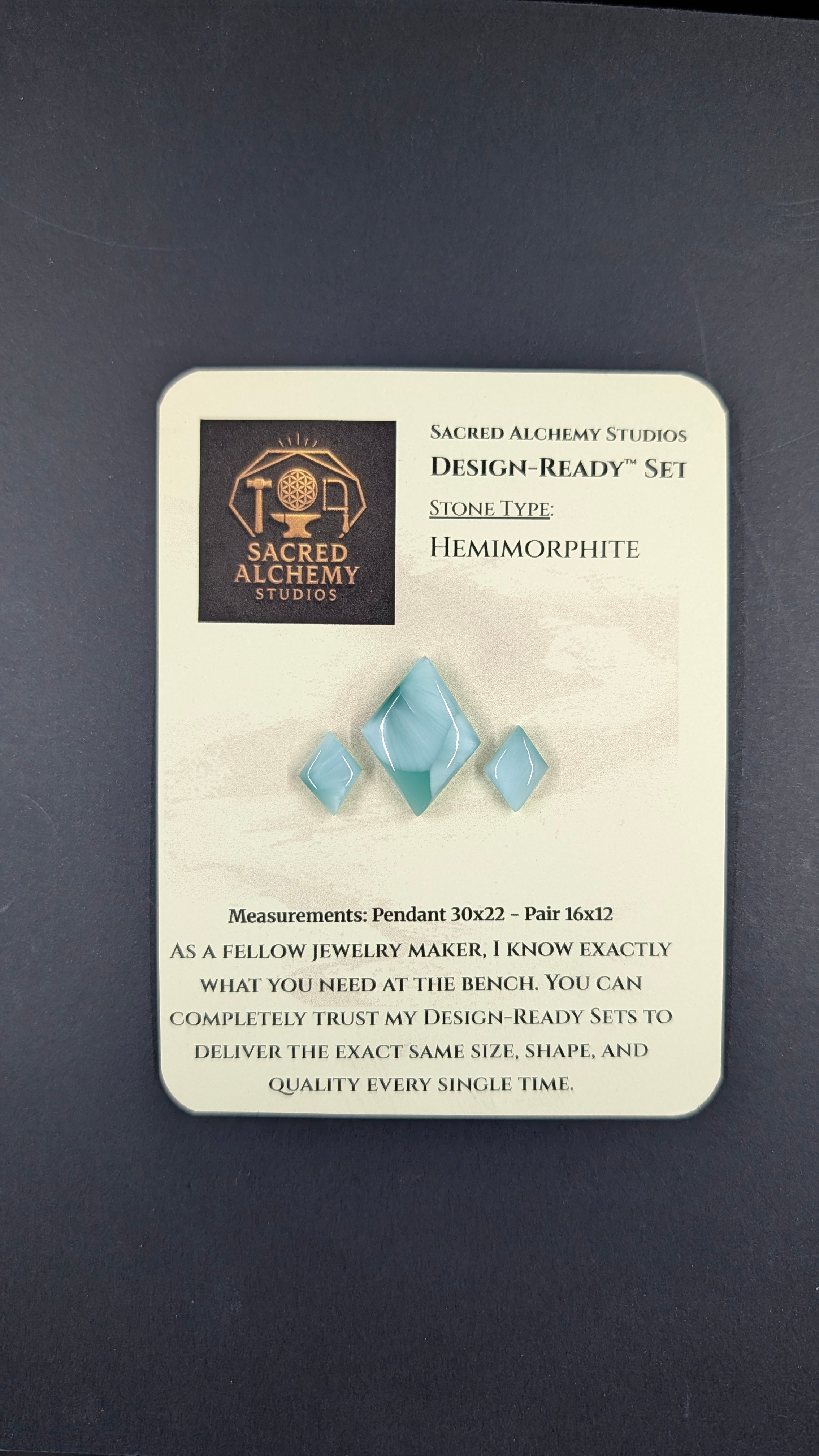 Rhombus Shape - Hemimorphite - Design-Ready™ Set