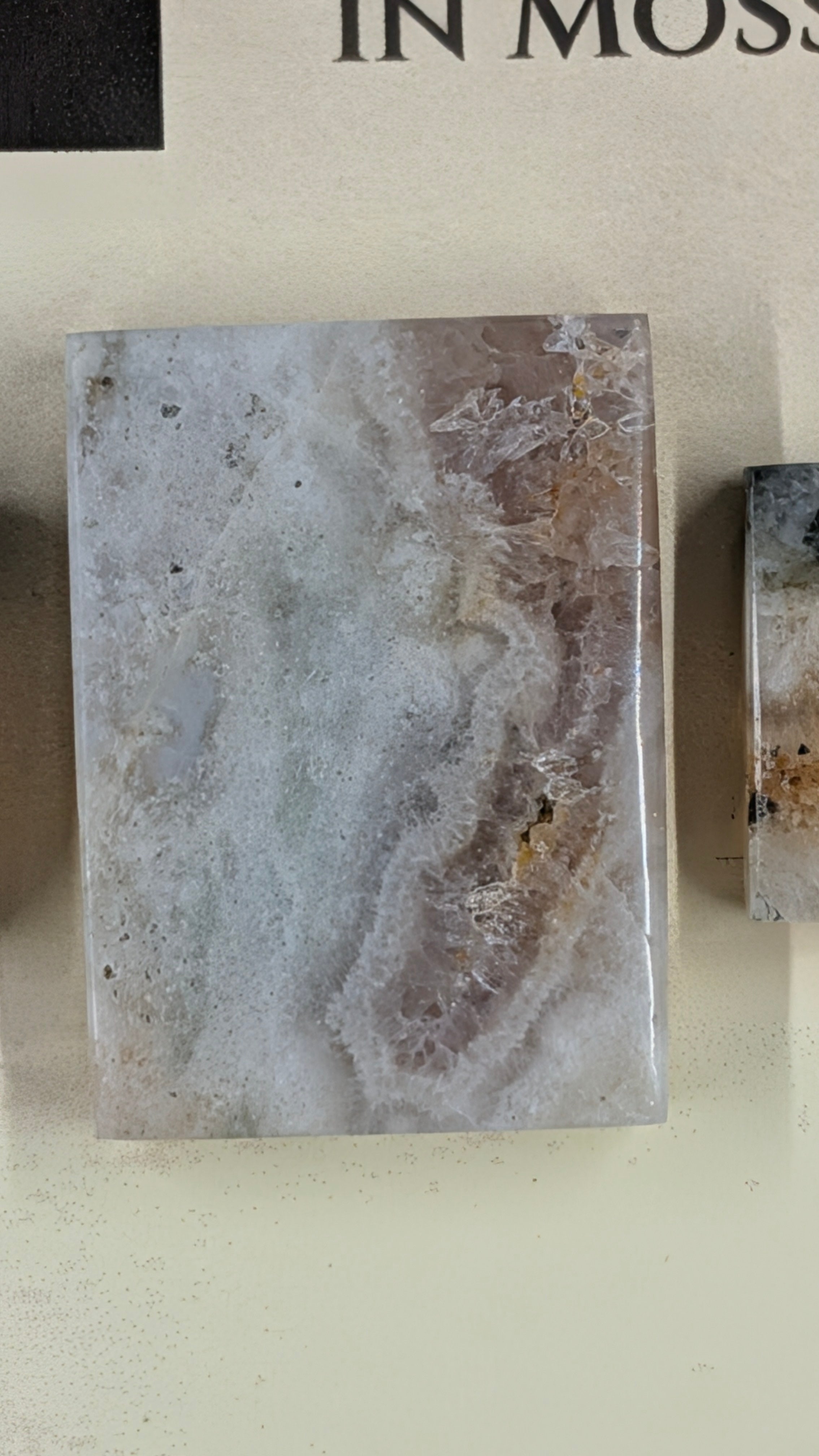Pyrite &amp; Amethyst in Moss Agate - Rectangle Shape - Design-Ready™ Set
