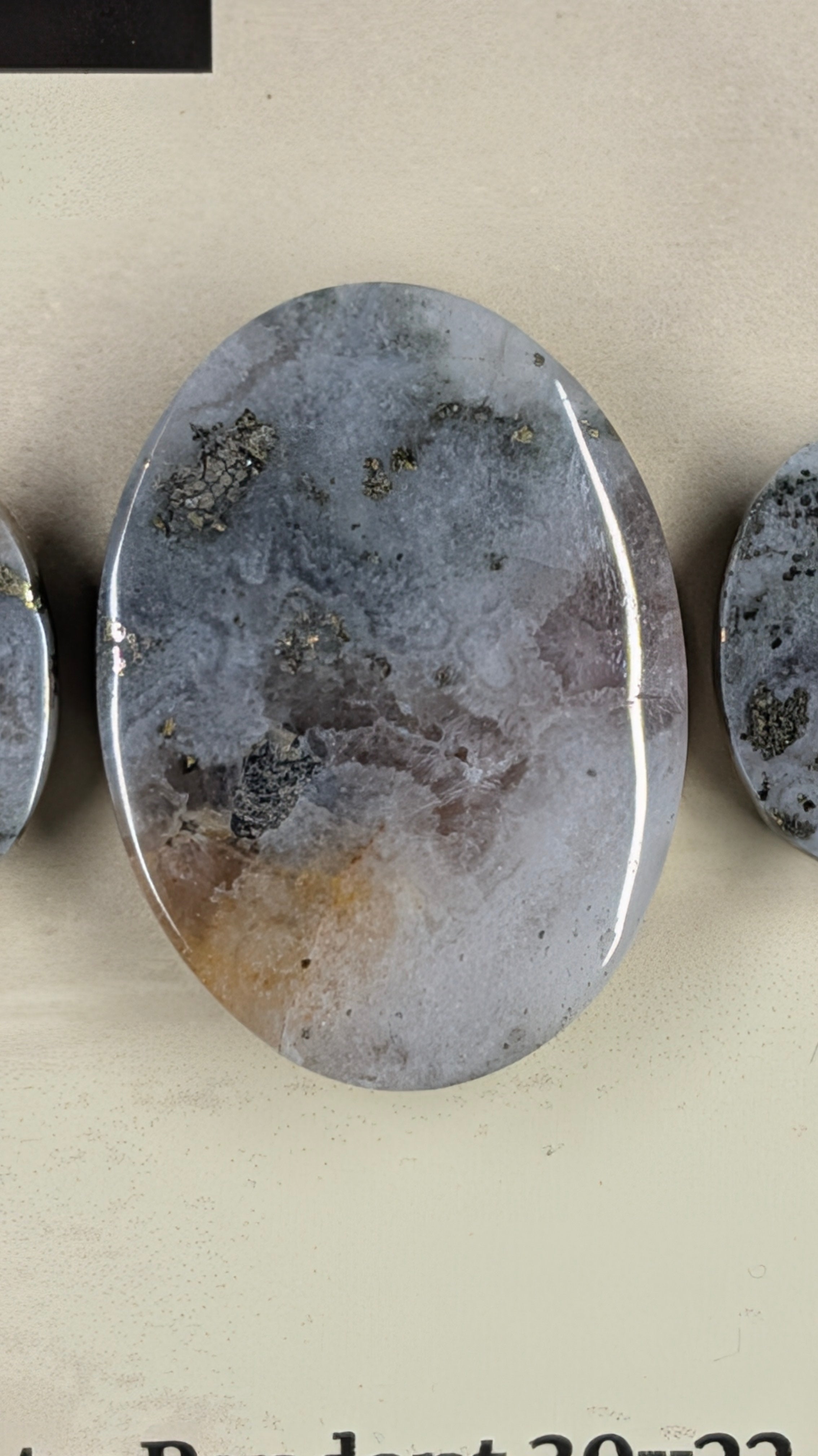 Pyrite &amp; Amethyst in Moss Agate - Oval Shape - Design-Ready™ Set