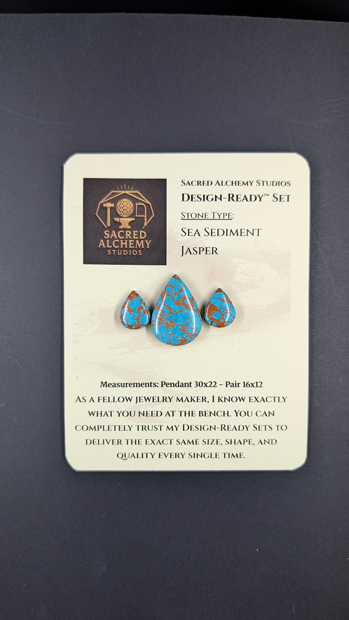 Tear Shape - Sea Sediment Jasper - Design-Ready™