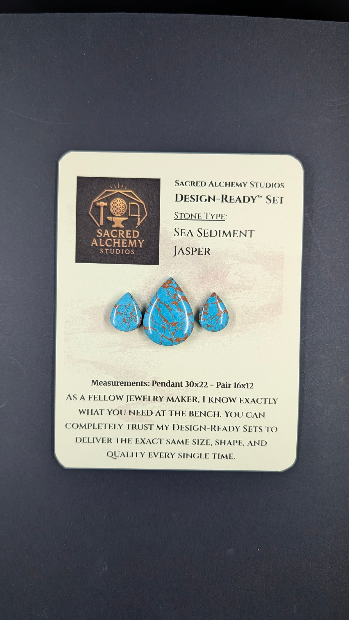 Tear Shape - Sea Sediment Jasper - Design-Ready™