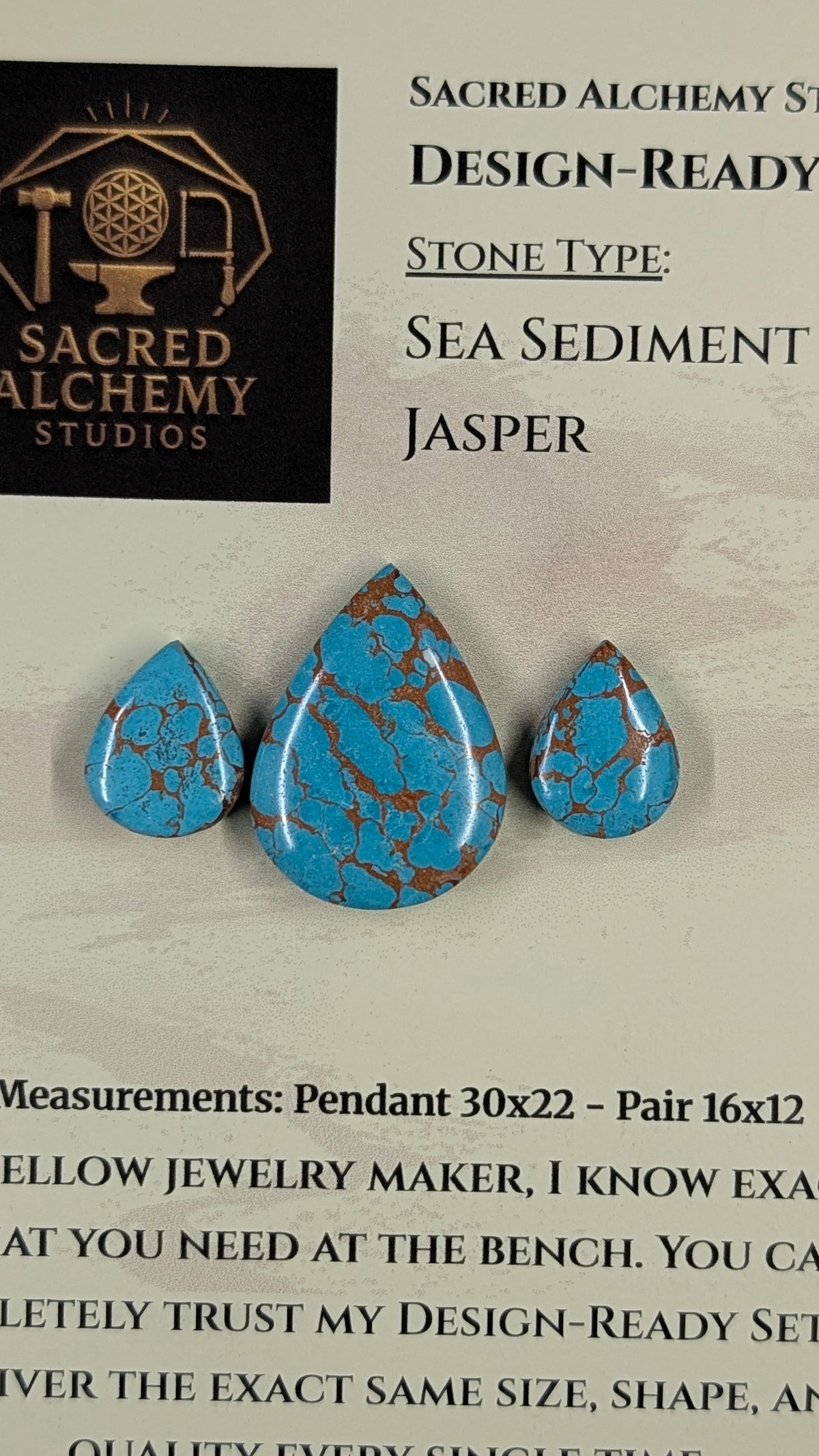Tear Shape - Sea Sediment Jasper - Design-Ready™