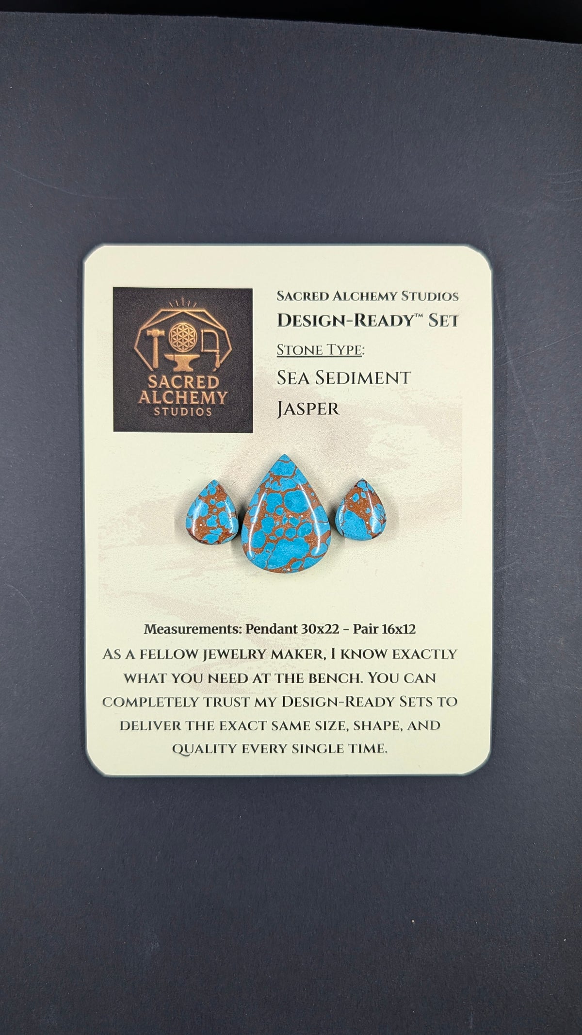 Tear Shape - Sea Sediment Jasper - Design-Ready™