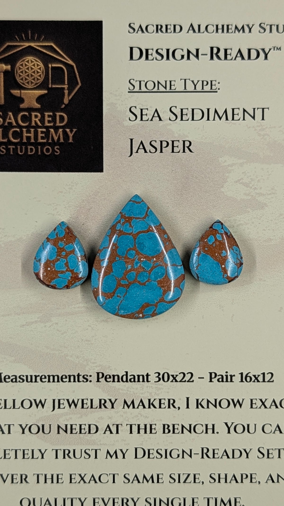 Tear Shape - Sea Sediment Jasper - Design-Ready™