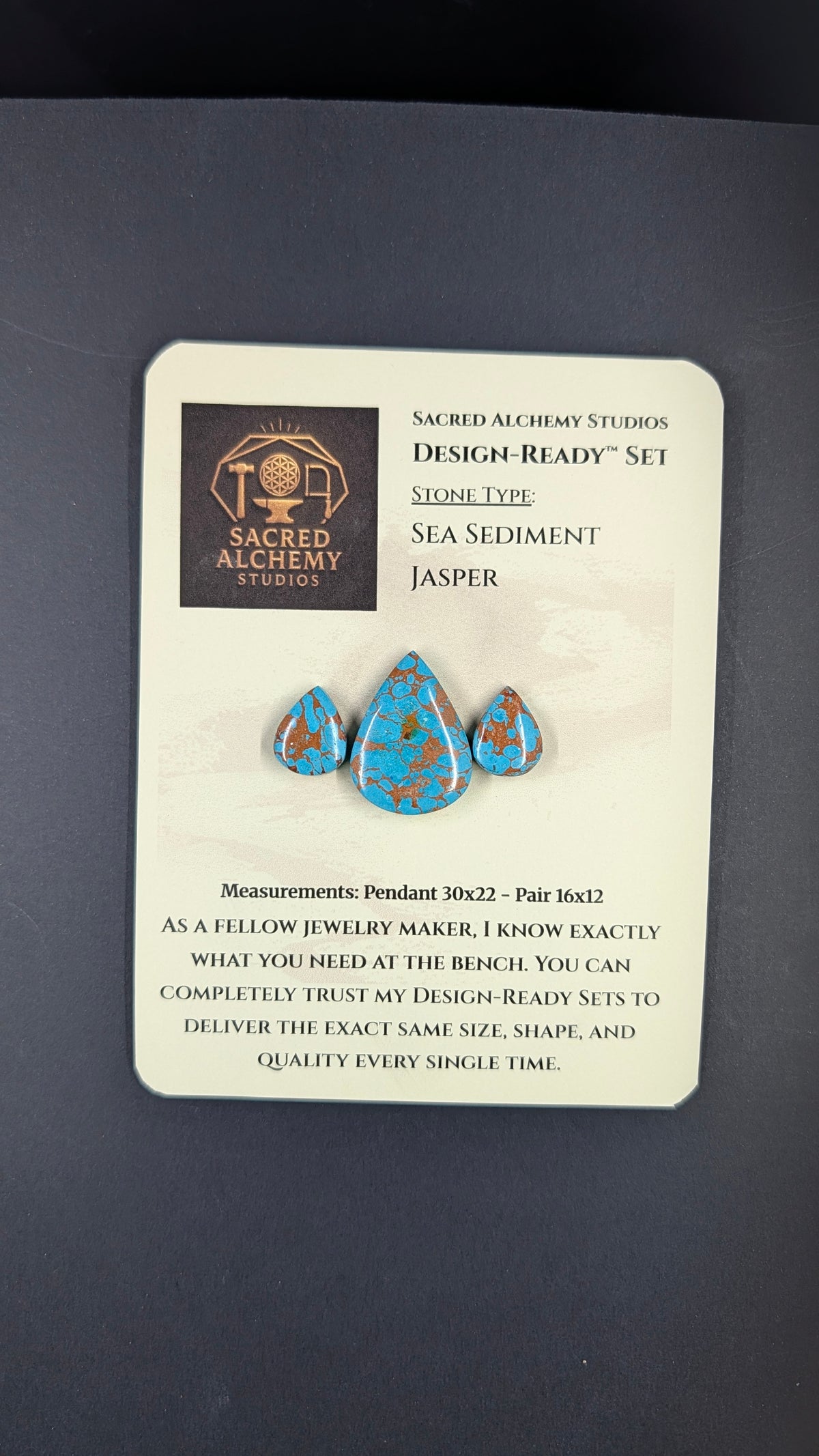 Tear Shape - Sea Sediment Jasper - Design-Ready™