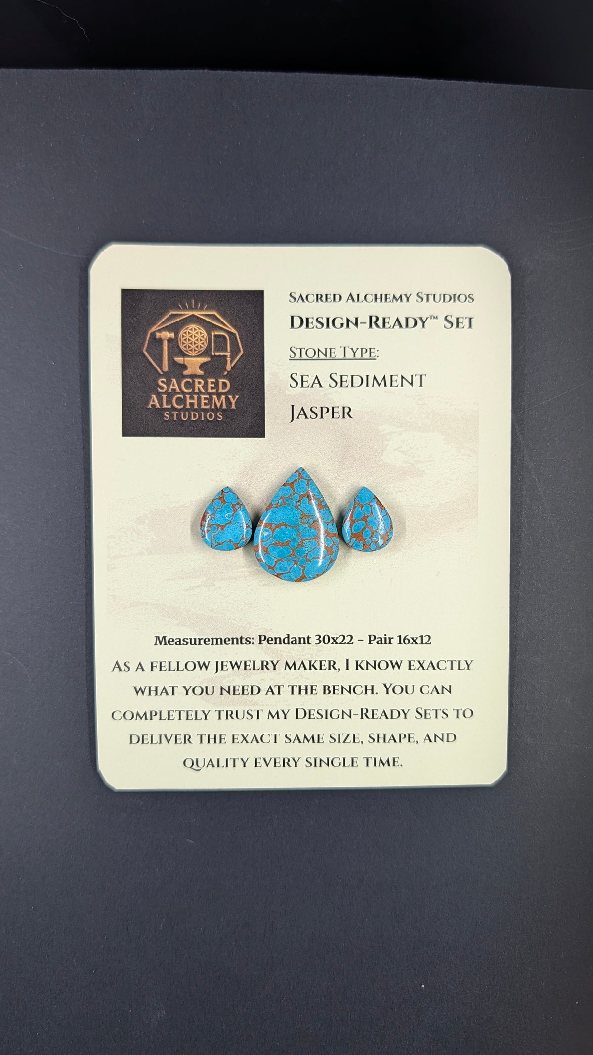 Tear Shape - Sea Sediment Jasper - Design-Ready™