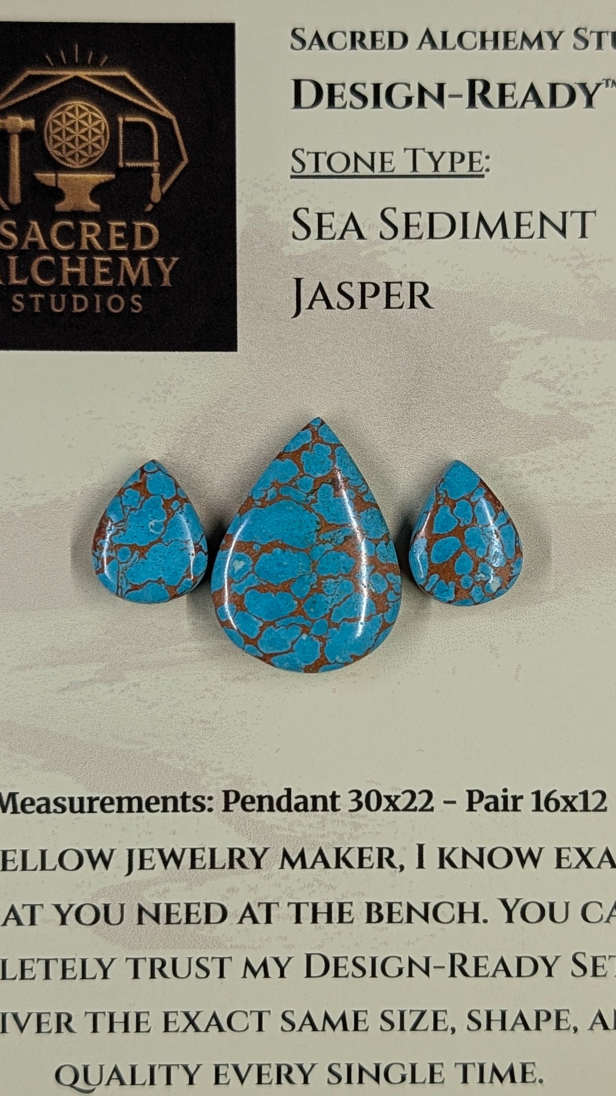 Tear Shape - Sea Sediment Jasper - Design-Ready™
