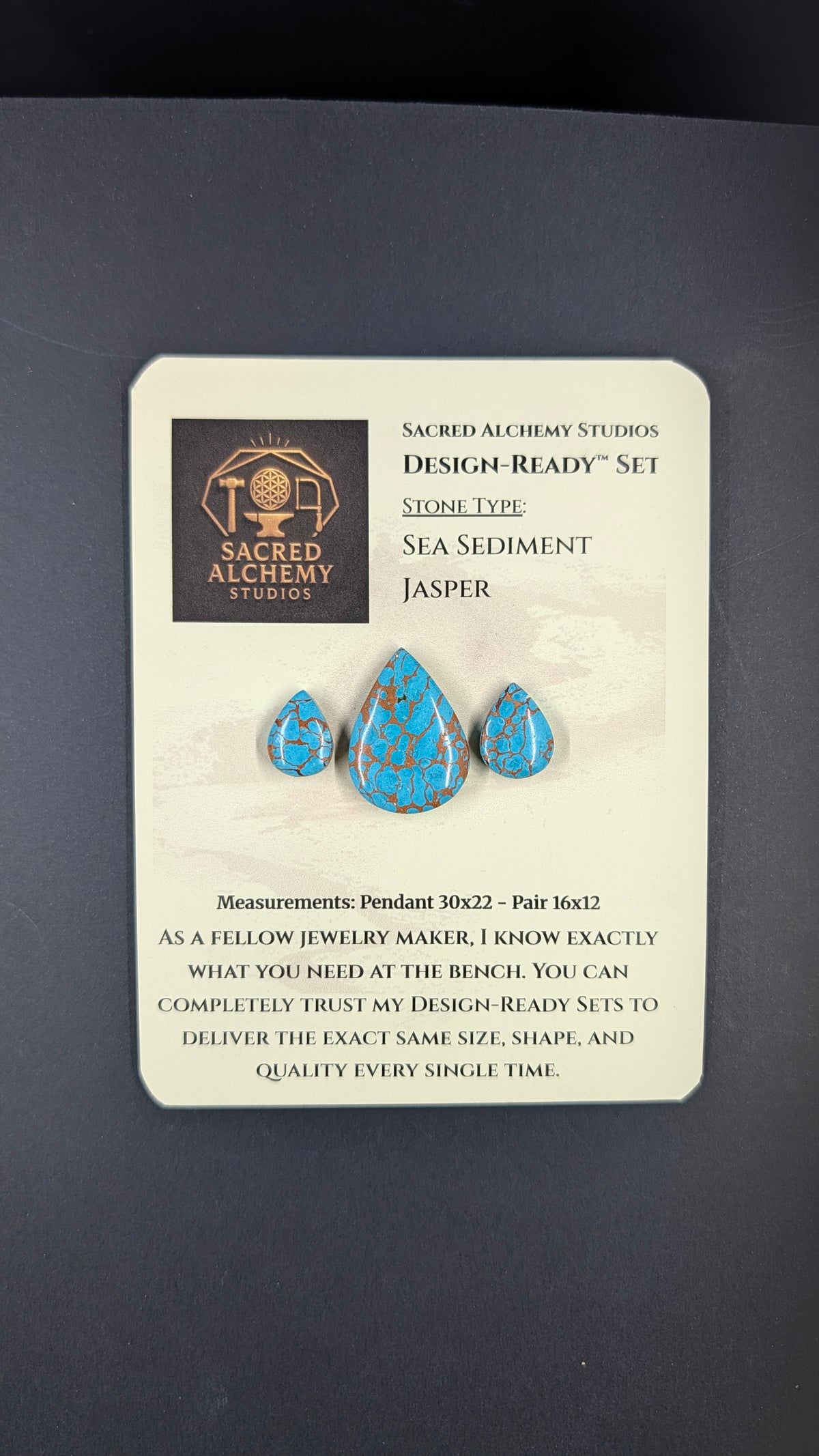 Tear Shape - Sea Sediment Jasper - Design-Ready™