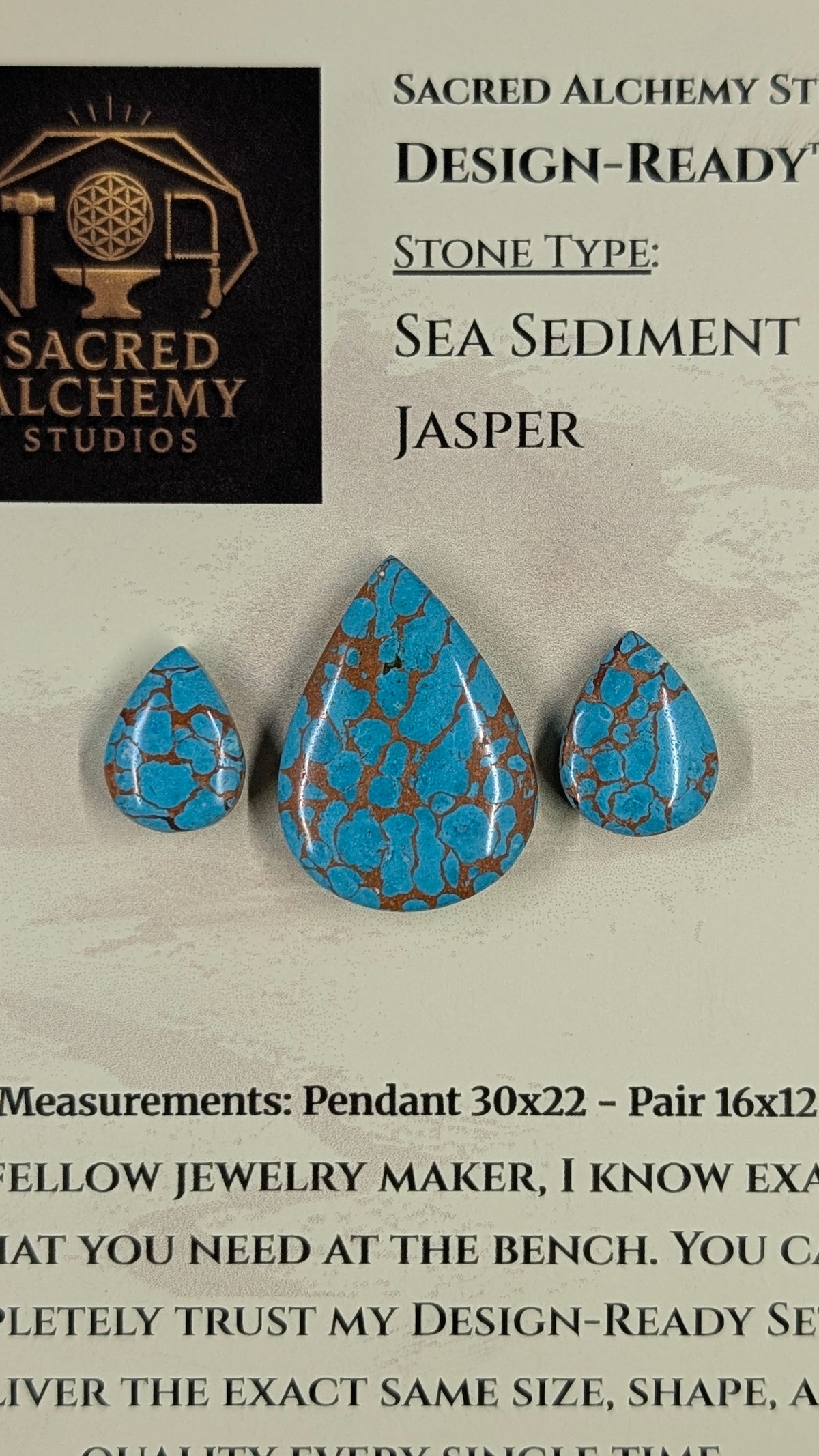 Tear Shape - Sea Sediment Jasper - Design-Ready™