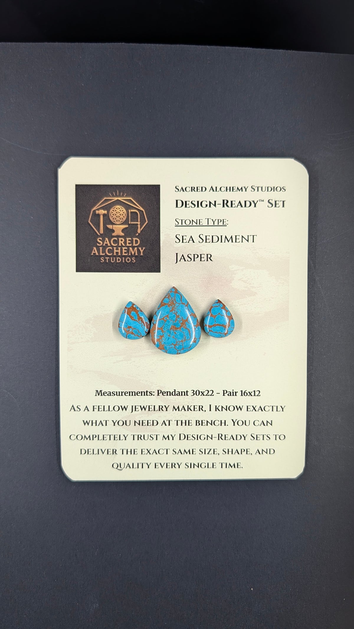 Tear Shape - Sea Sediment Jasper - Design-Ready™